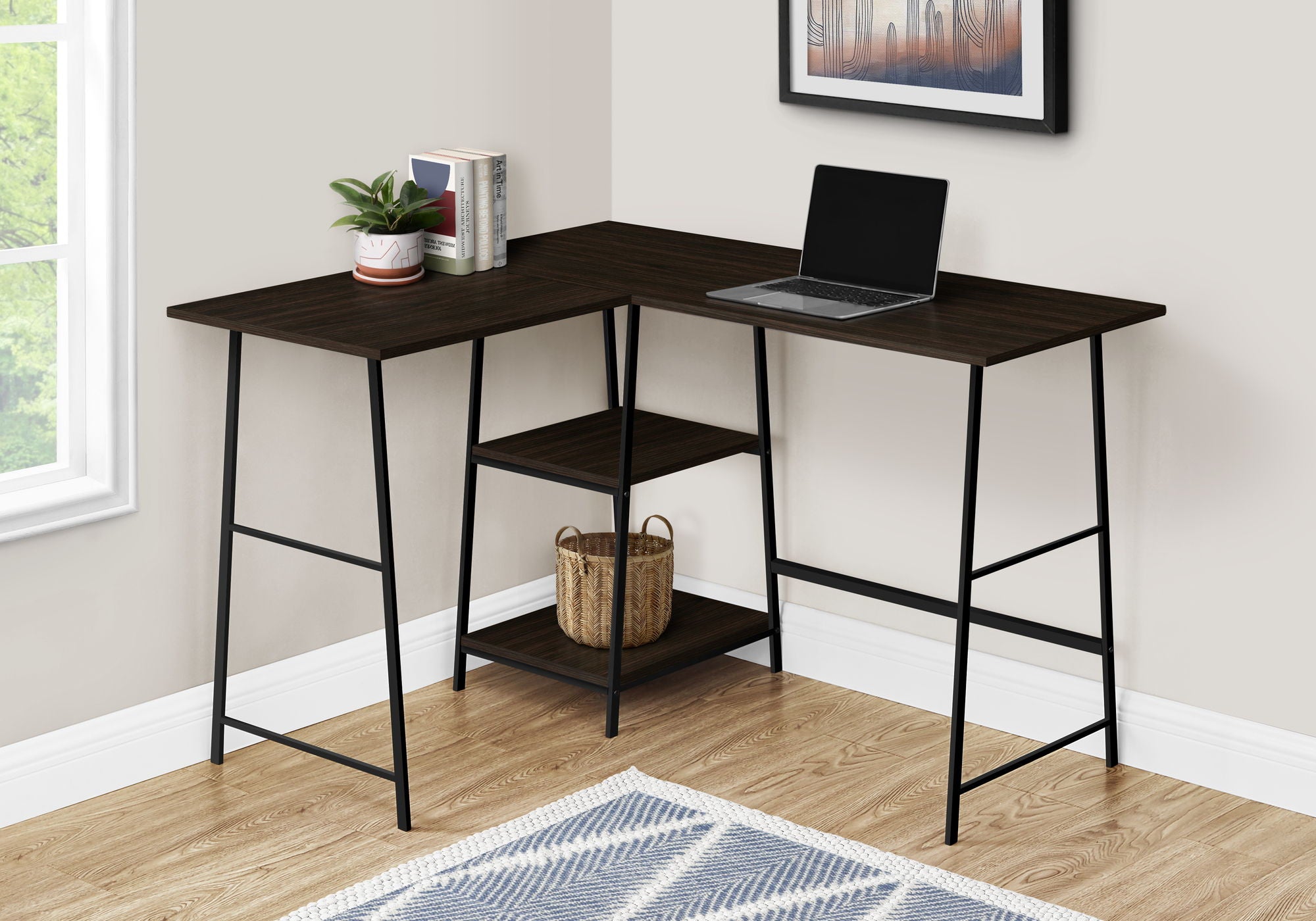Computer Desk, Home Office, Corner, Storage Shelves, L Shape, Work, Laptop, Contemporary, Modern - Best Buy Furniture