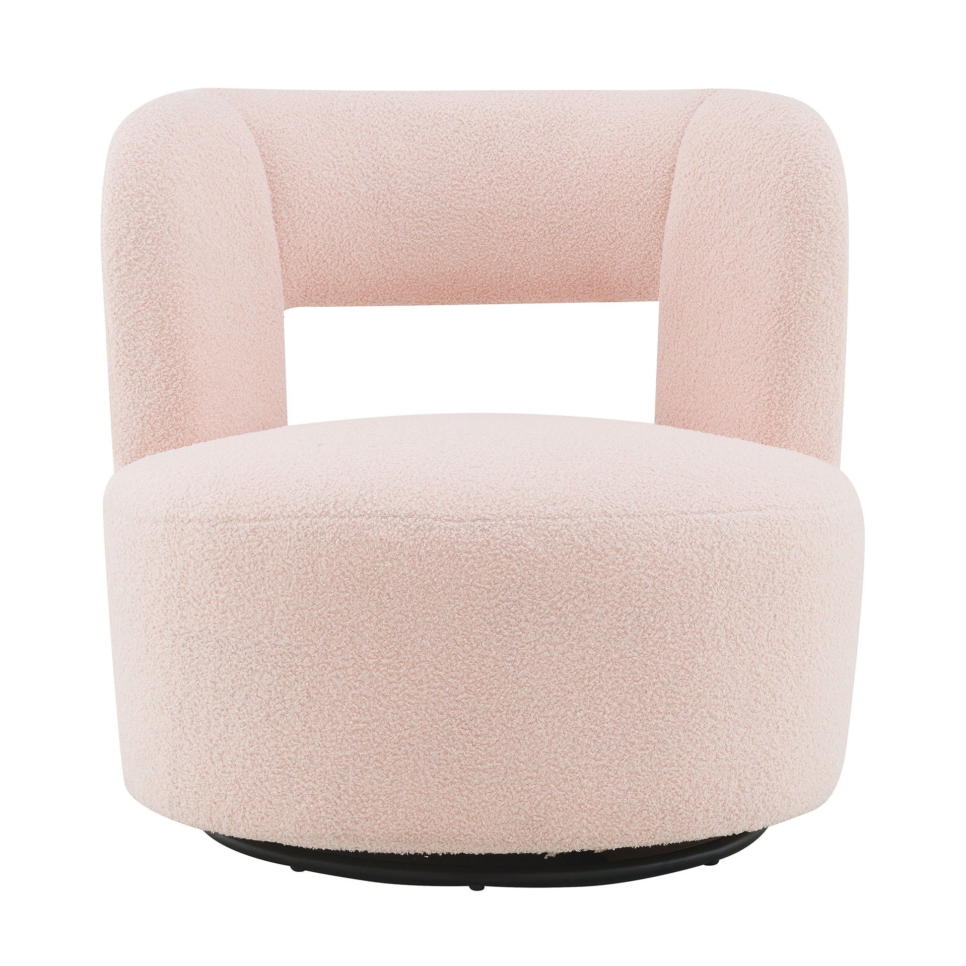 Swivel Comfy Round Barrel Chair With Soft Teddy Fabric For Living Room - Best Buy Furniture