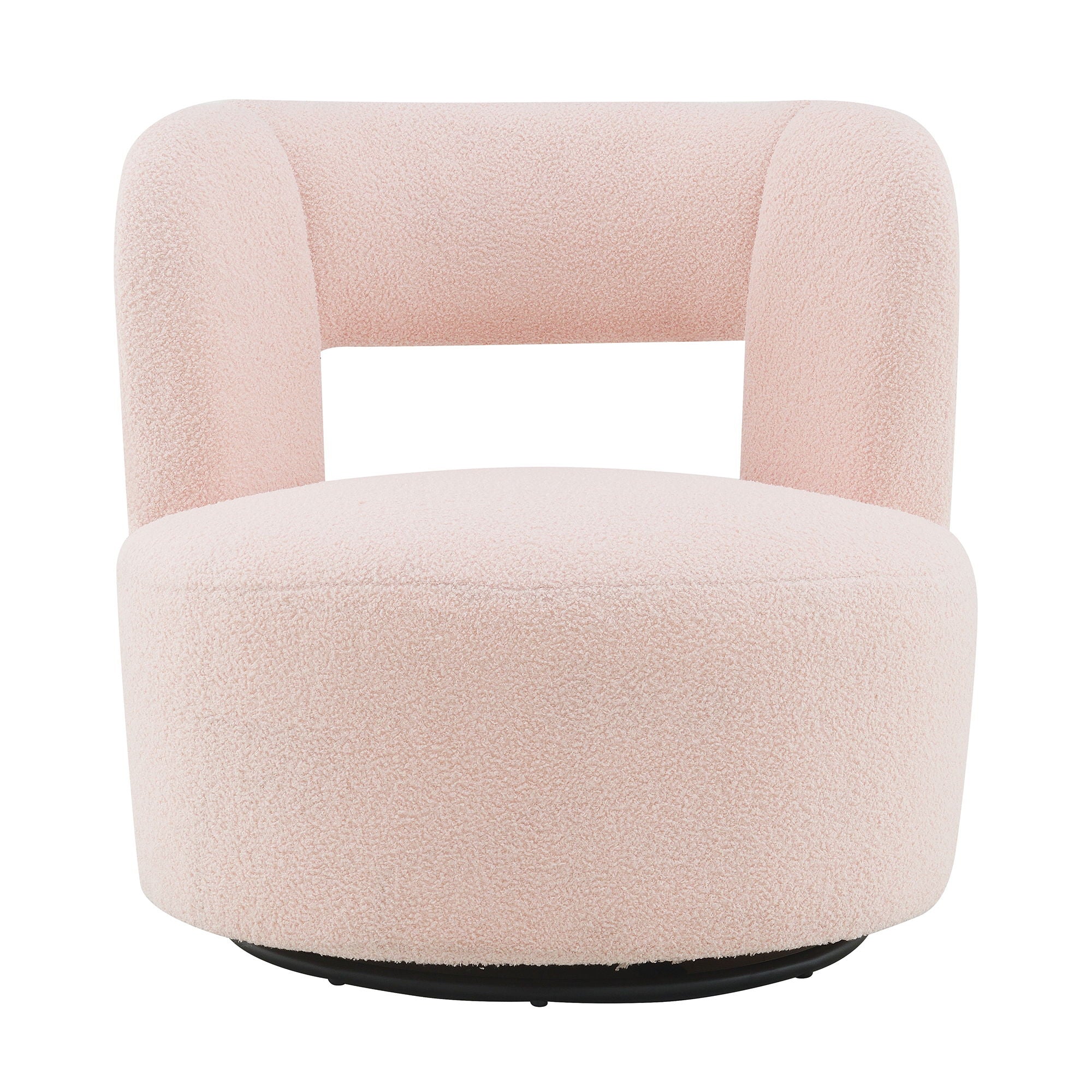 Swivel Comfy Round Barrel Chair With Soft Teddy Fabric For Living Room - Best Buy Furniture