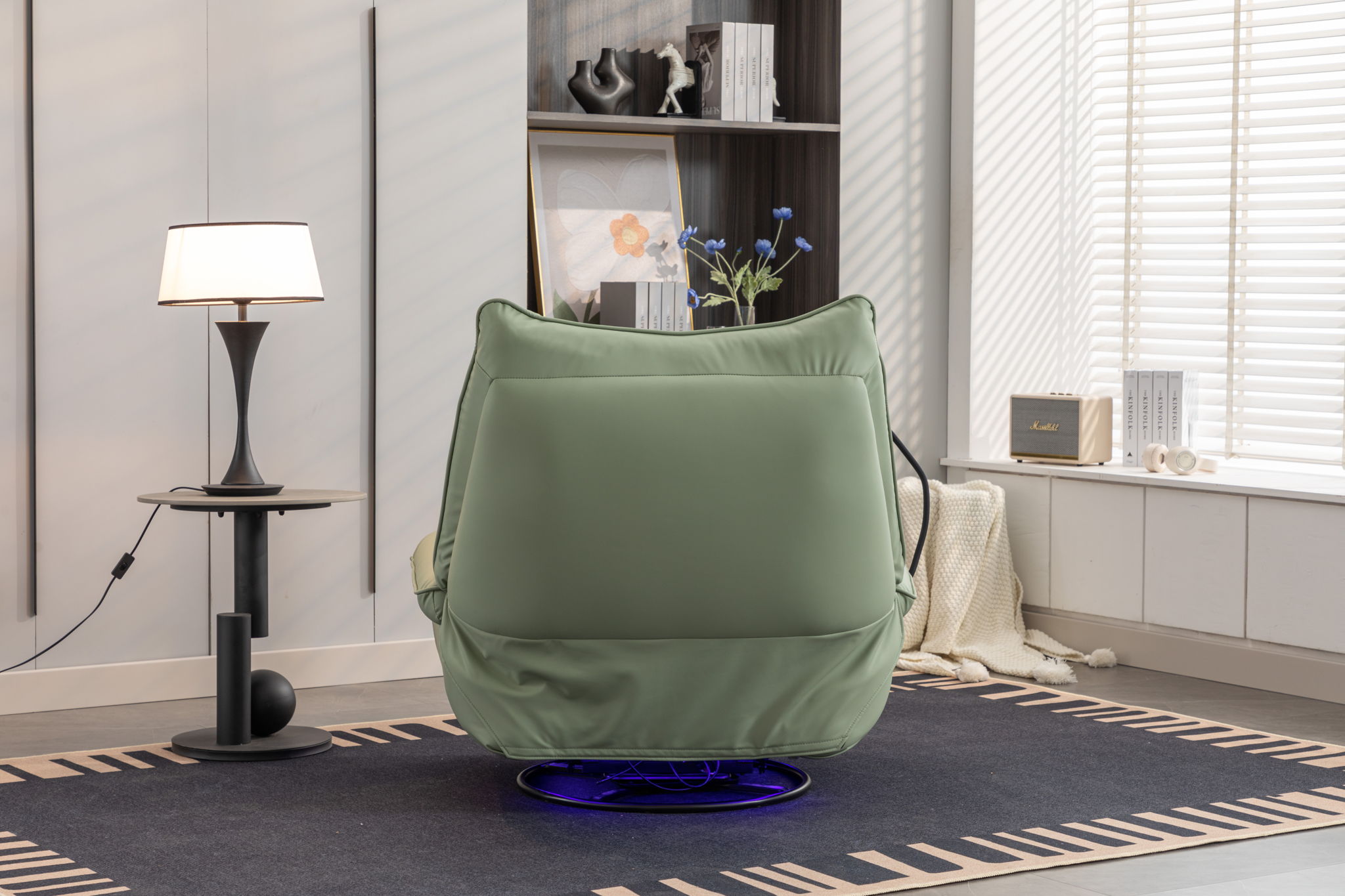 270 Swivel Glider Recliner Chair, Power Recliner Rocking Chair, USB Port Charge For Nursery Chair With Atmosphere Lamp For Living Room Bedroom Apartment - Best Buy Furniture