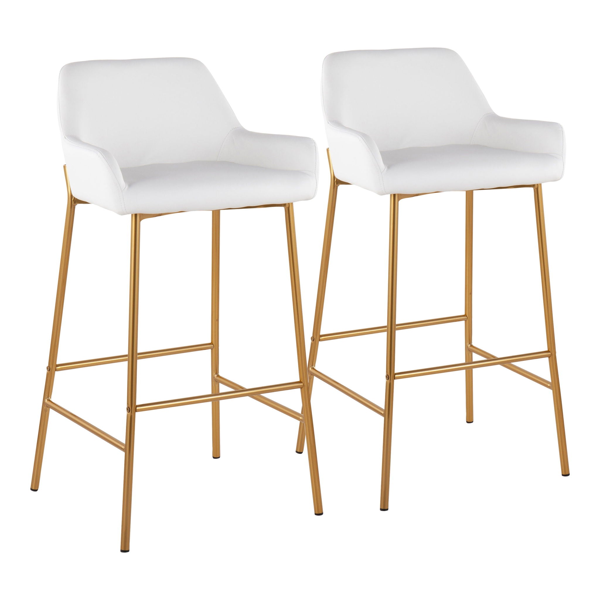 Daniella - Stylish Contemporary Glam Fixed Height Bar Stool (Set of 2) - Best Buy Furniture