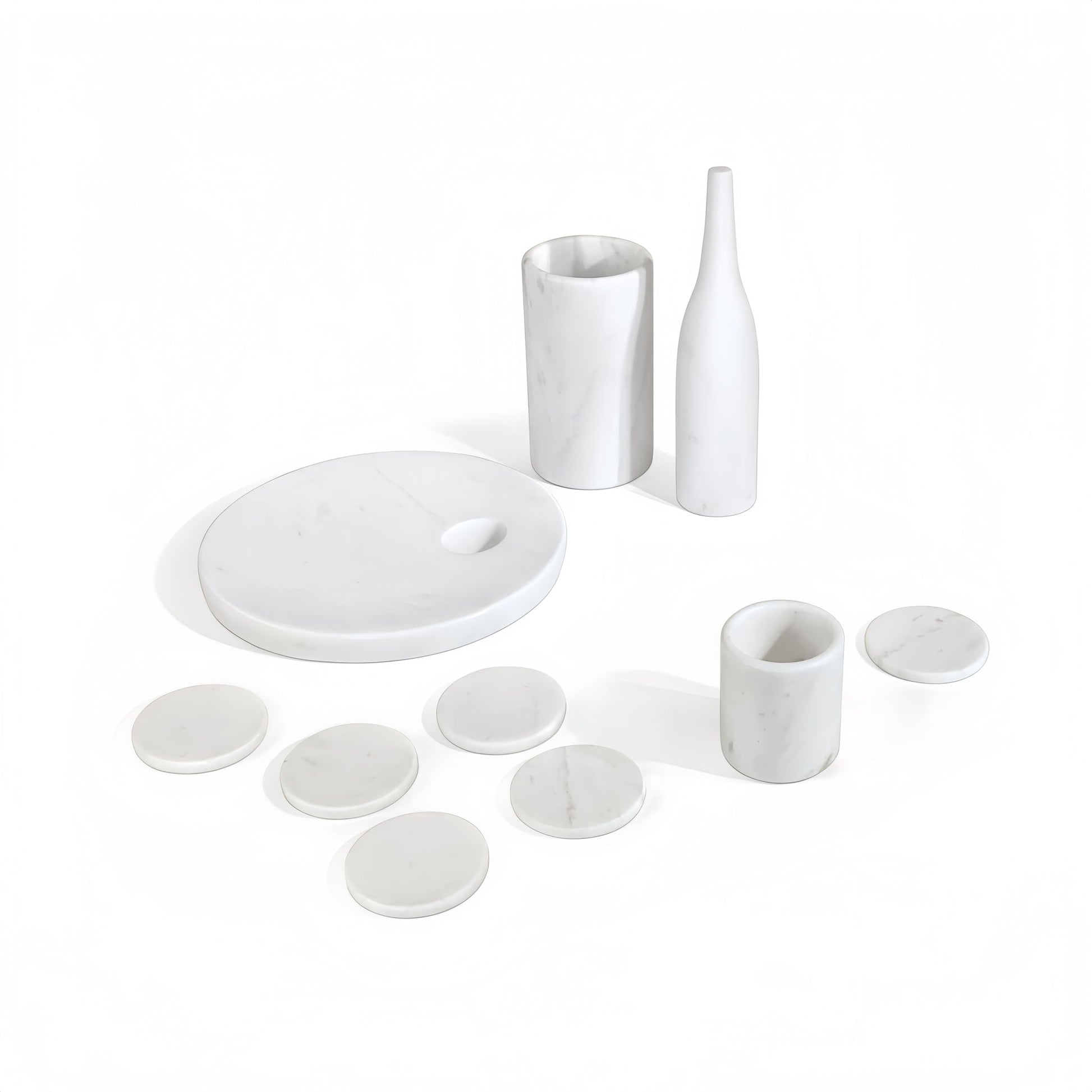 10 Pieces Luxury Natural Marble Dining Room Accessories Set - Best Buy Furniture