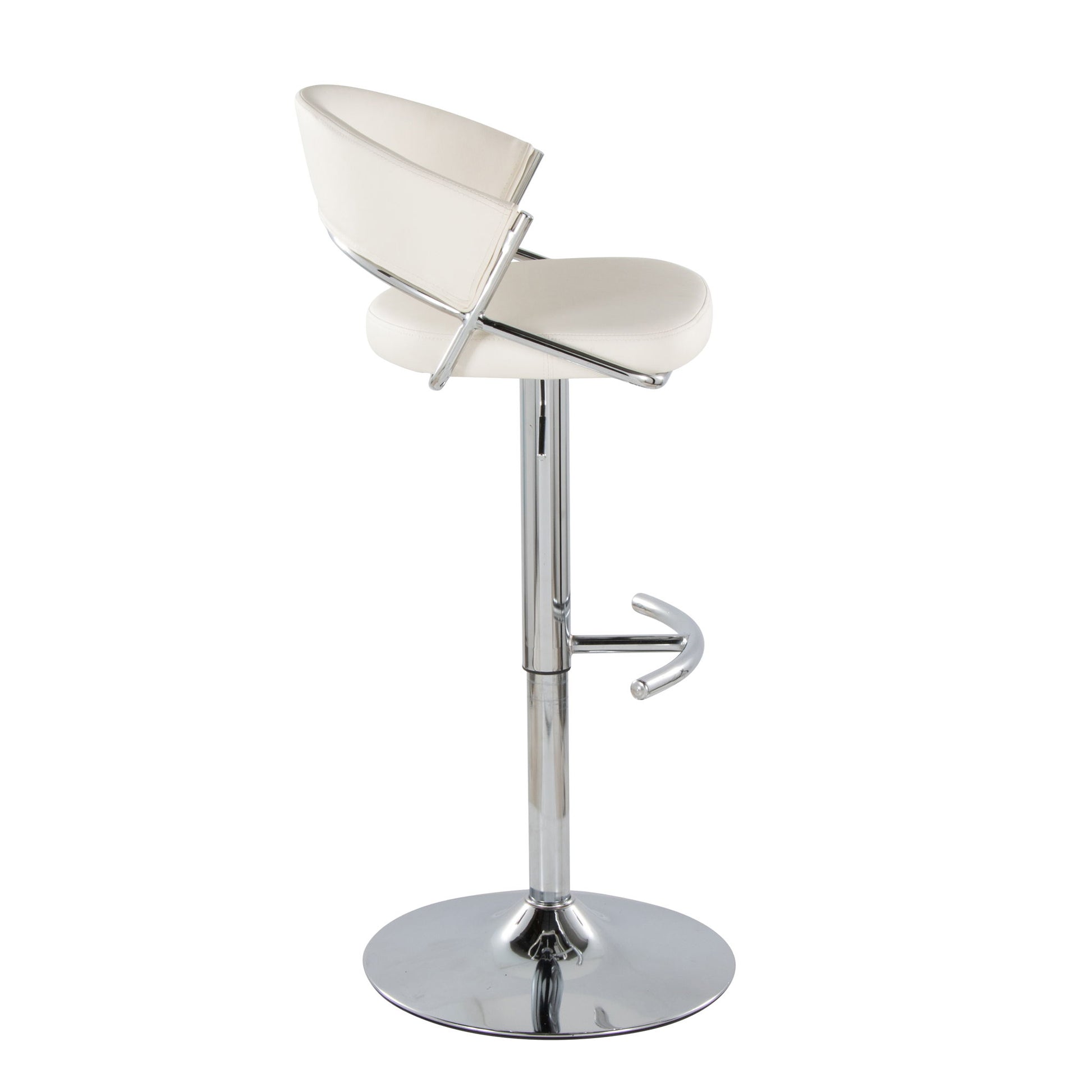 Jie - Contemporary Adjustable Barstool With Swivel & Rounded T Footrest (Set of 2) - Best Buy Furniture