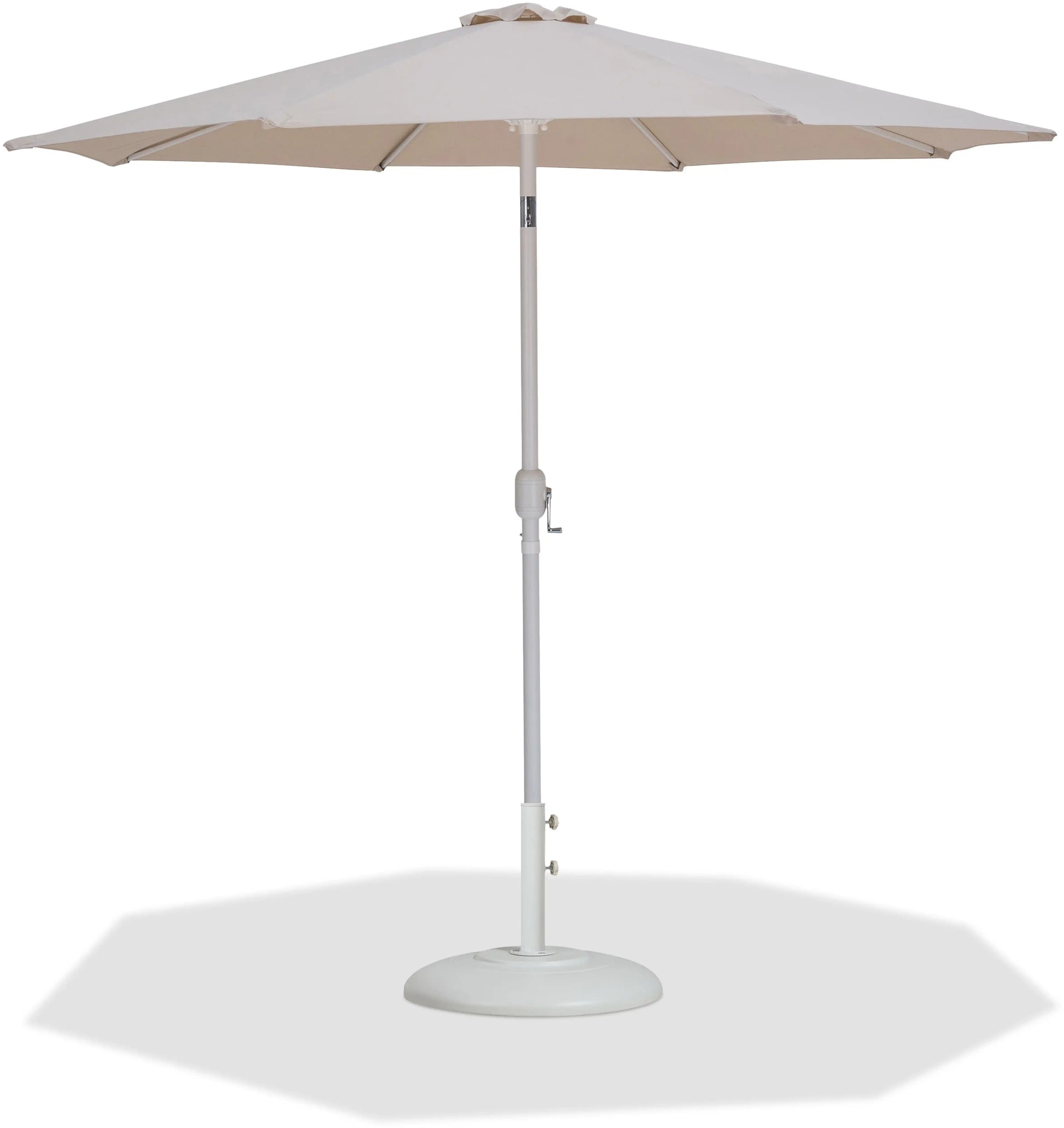 Fiji - Aluminum Patio Umbrella With Round White Base - Best Buy Furniture