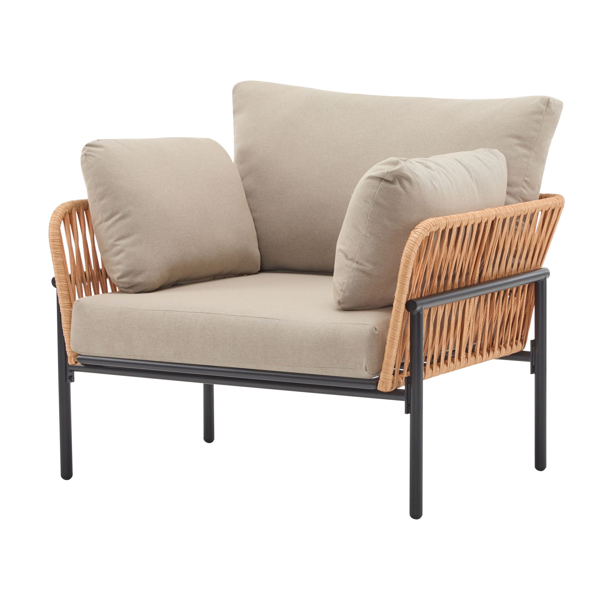 Rope Lounge Chair With Cushions For Modern Spaces - Best Buy Furniture
