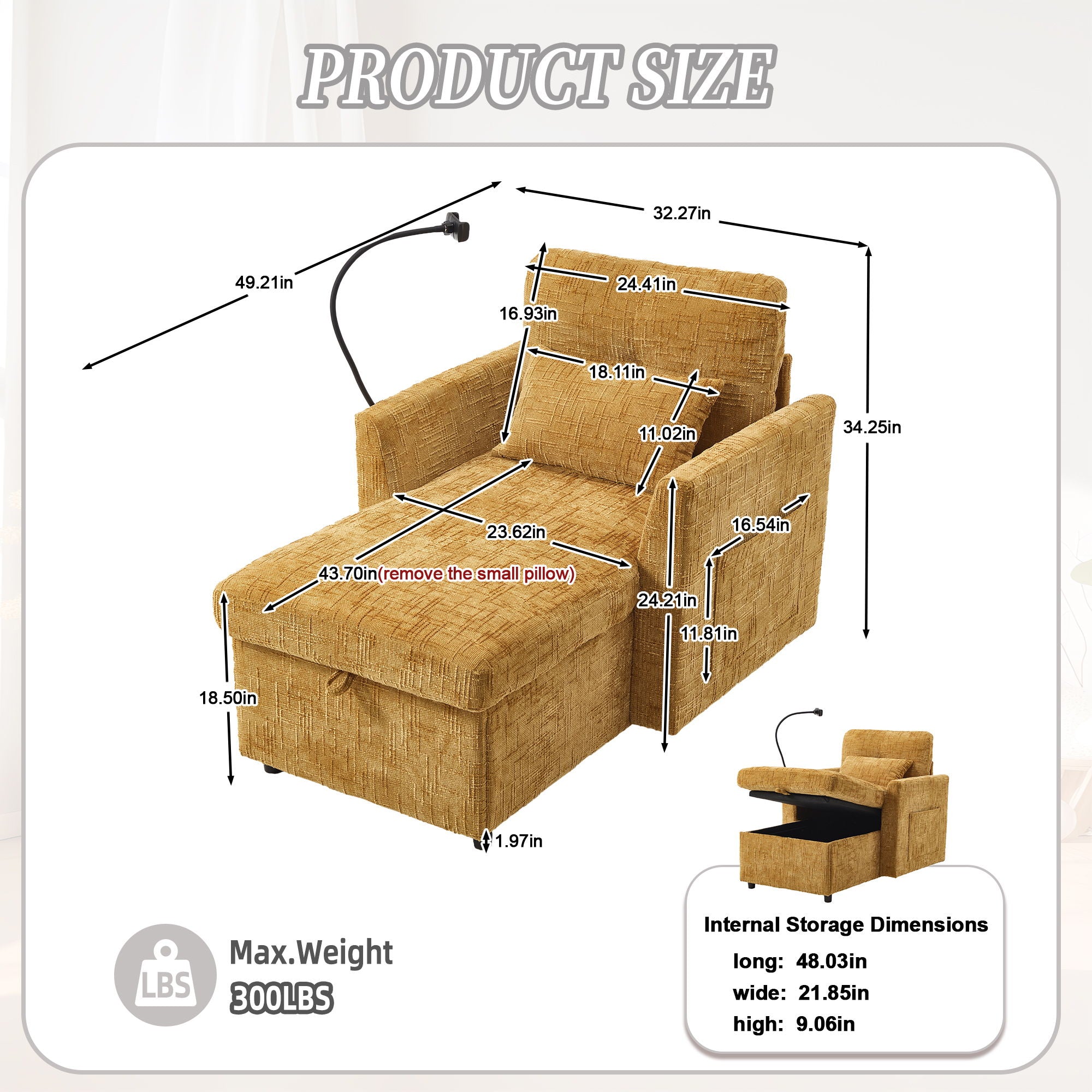 Multifunctional Chenille Recliner Sofa With Storage And Phone Bracket - Best Buy Furniture