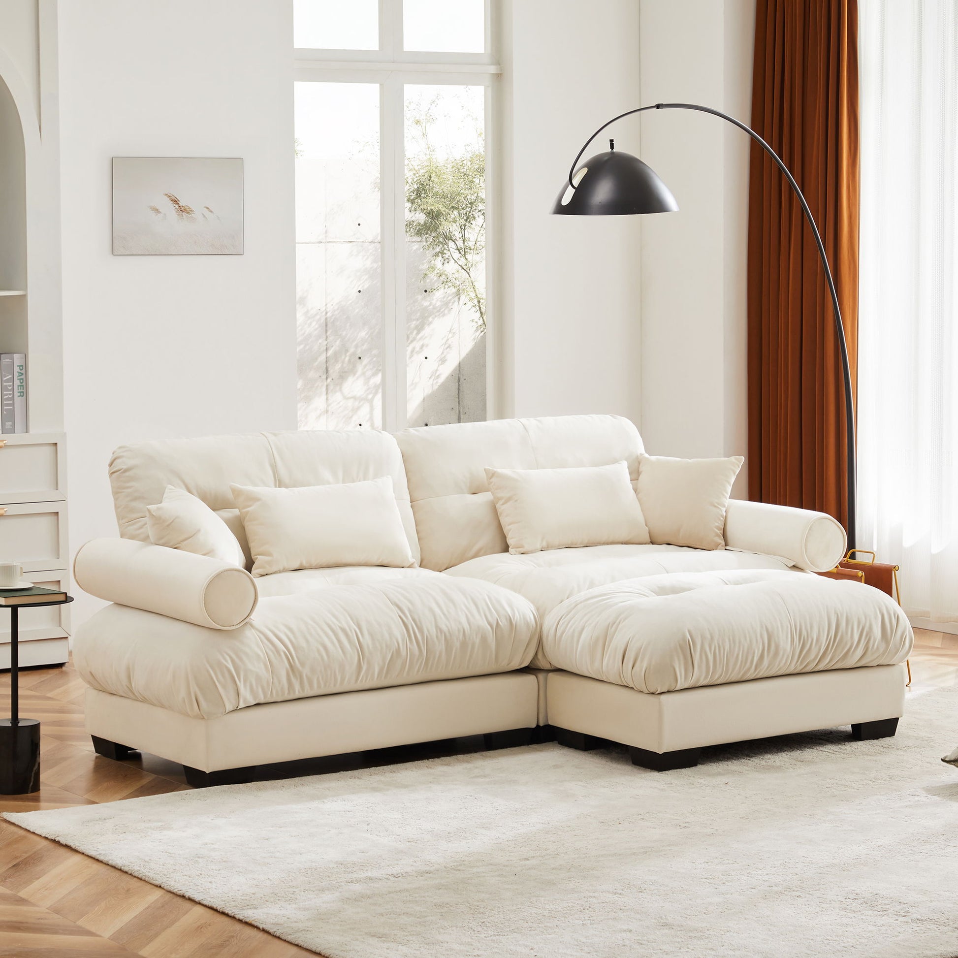 Super Comfort Oversized Modular Sectional Sofa With Movable Ottoman - Best Buy Furniture