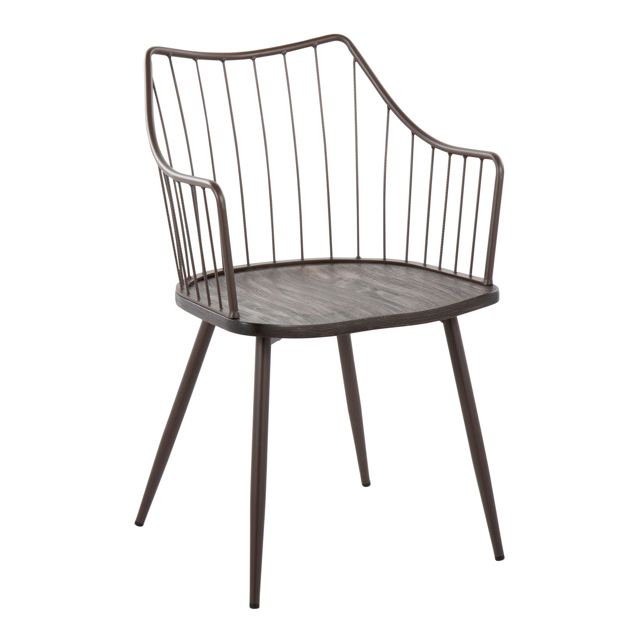 Winston - Farmhouse Style / Dining Chair - Brown / Dark Walnut - Best Buy Furniture