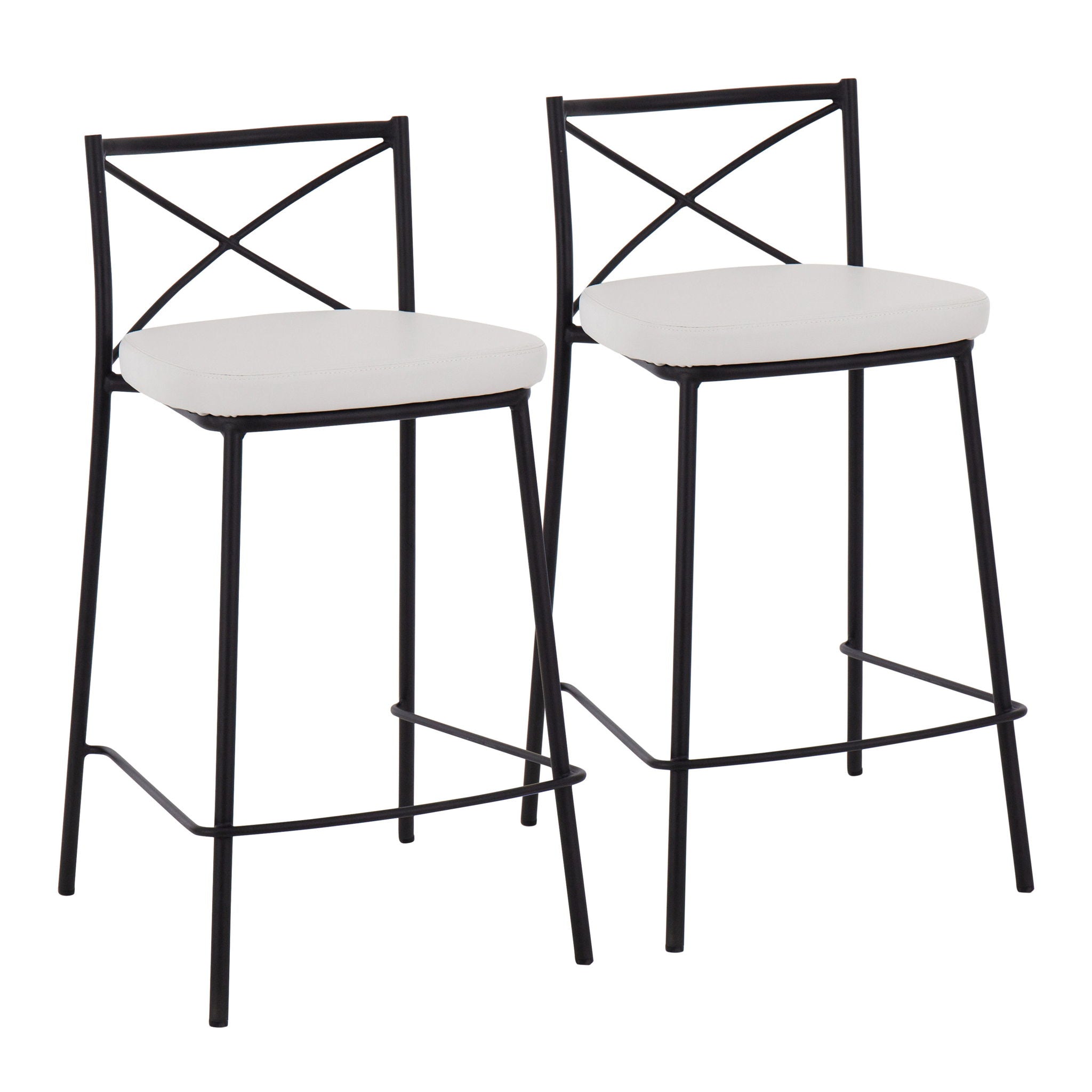 Modern Charlotte - Contemporary Fixed Height Counter Stool (Set of 2) - Best Buy Furniture