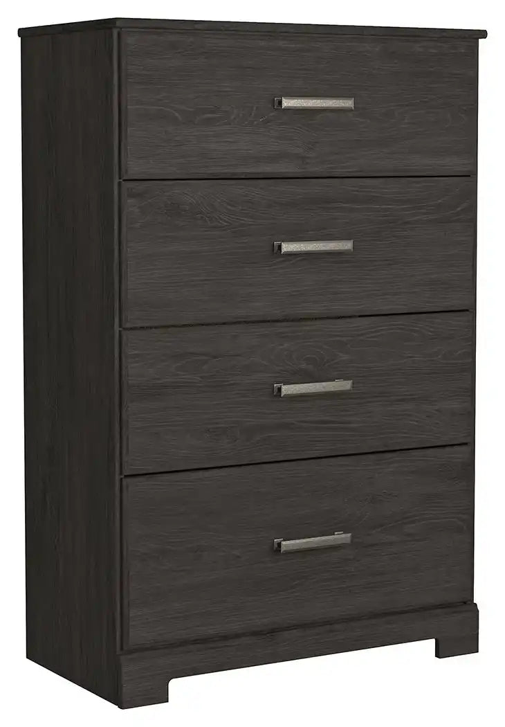 Belachime - Four Drawer Chest - Charcoal - Best Buy Furniture