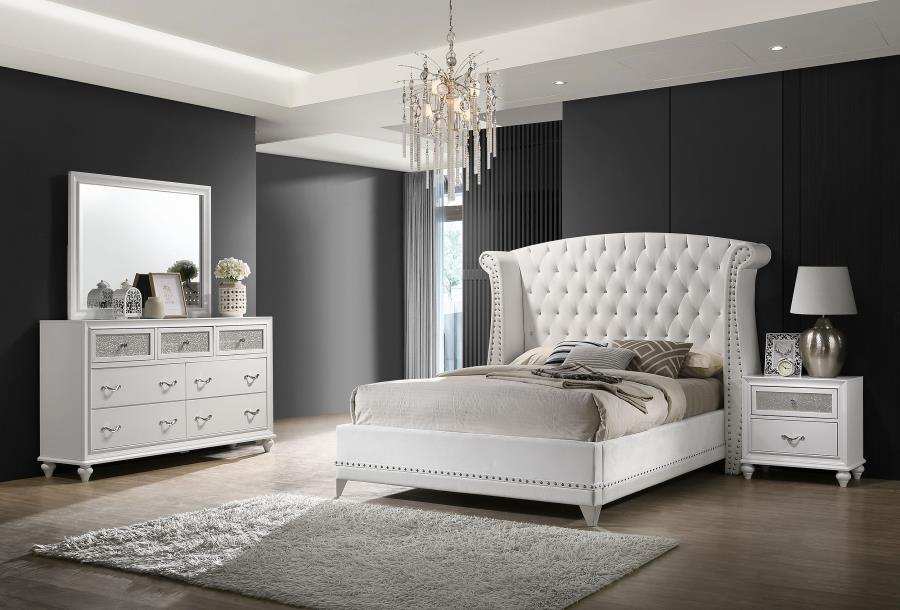Barzini - Upholstered Tufted Bedroom Set - Best Buy Furniture