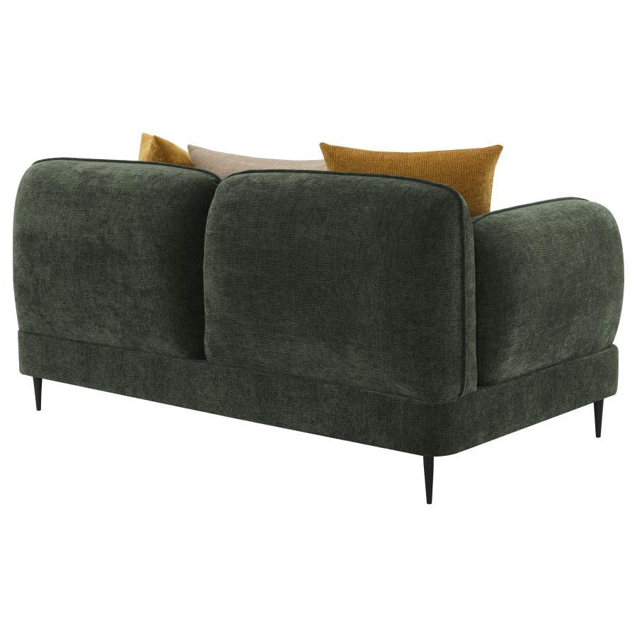 Jade - Chenille Upholstered Modern Track Arm Loveseat - Best Buy Furniture