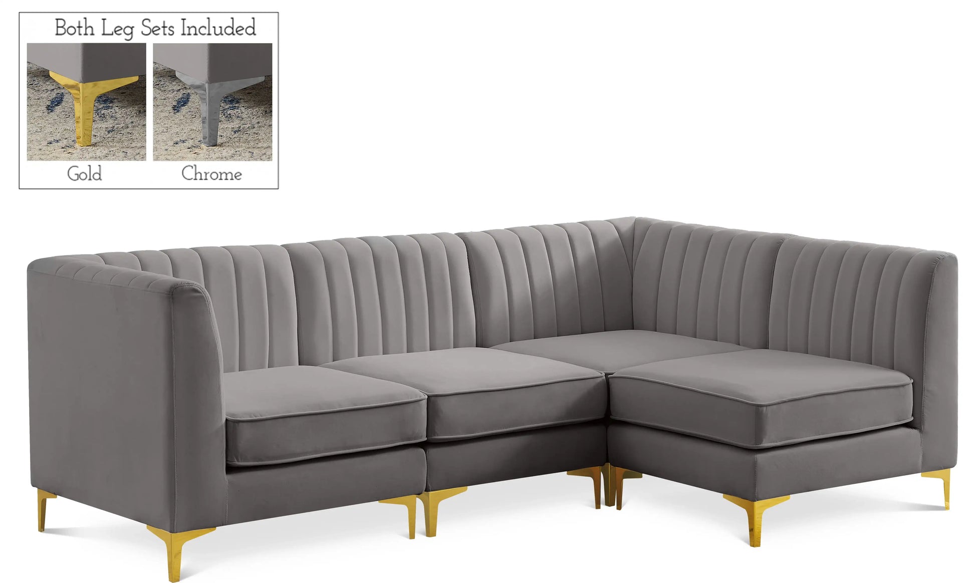 Alina - 4 Piece Modular L-Shaped Sectional - Best Buy Furniture