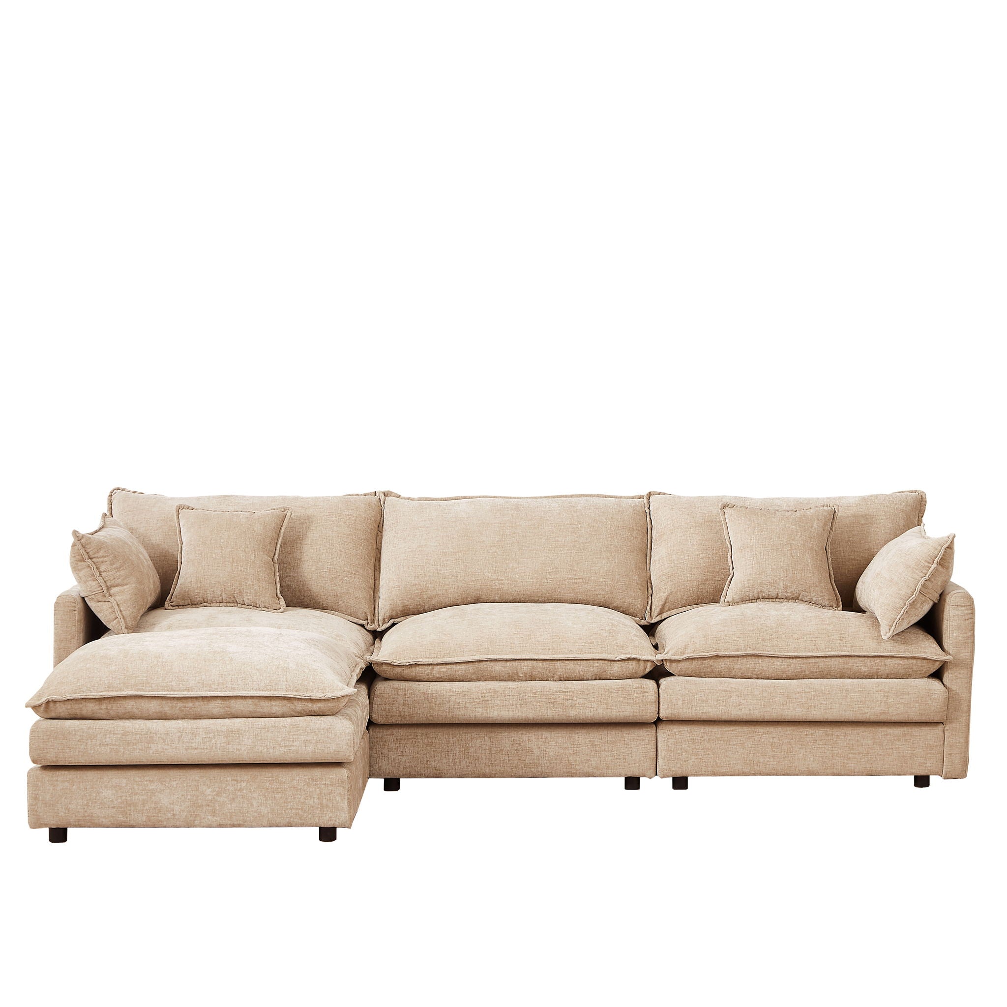 Modular L-Shaped Sectional Sofa With Movable Ottoman - Best Buy Furniture