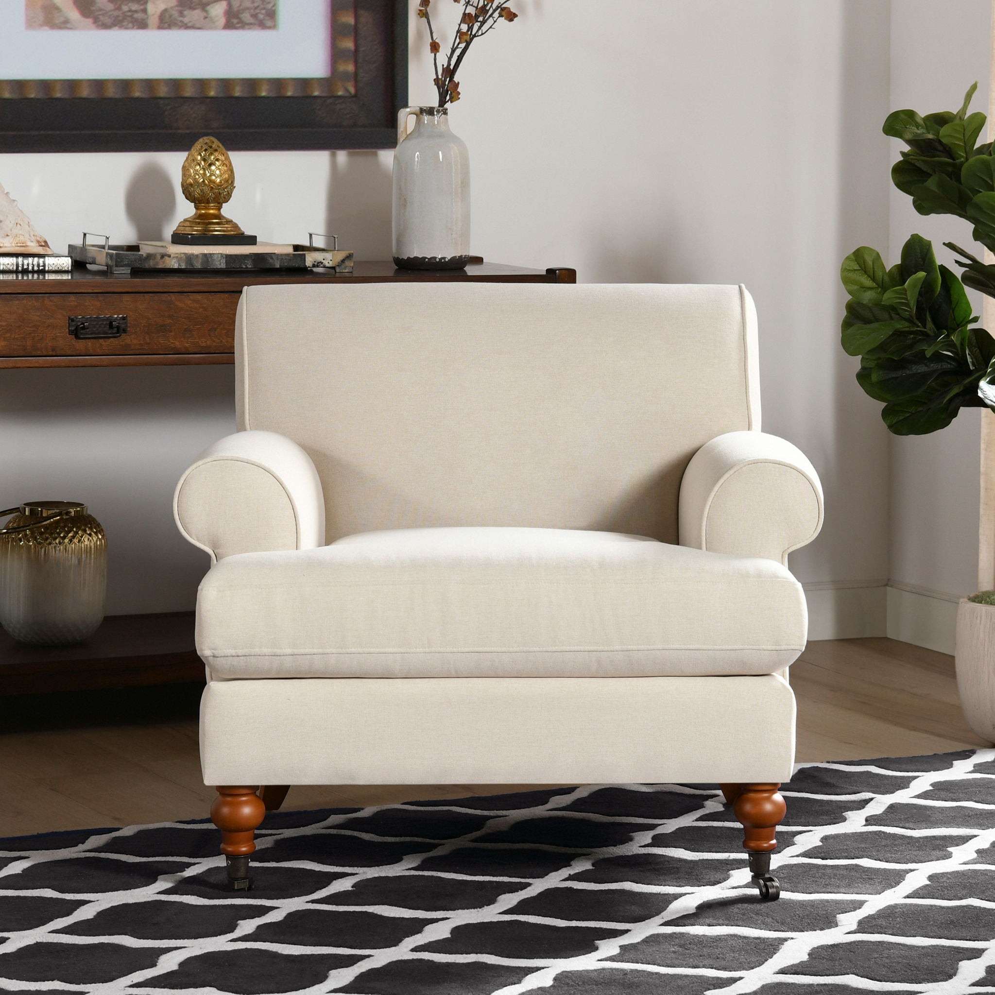 Alana Lawson - Accent Arm Chair With Casters - Best Buy Furniture