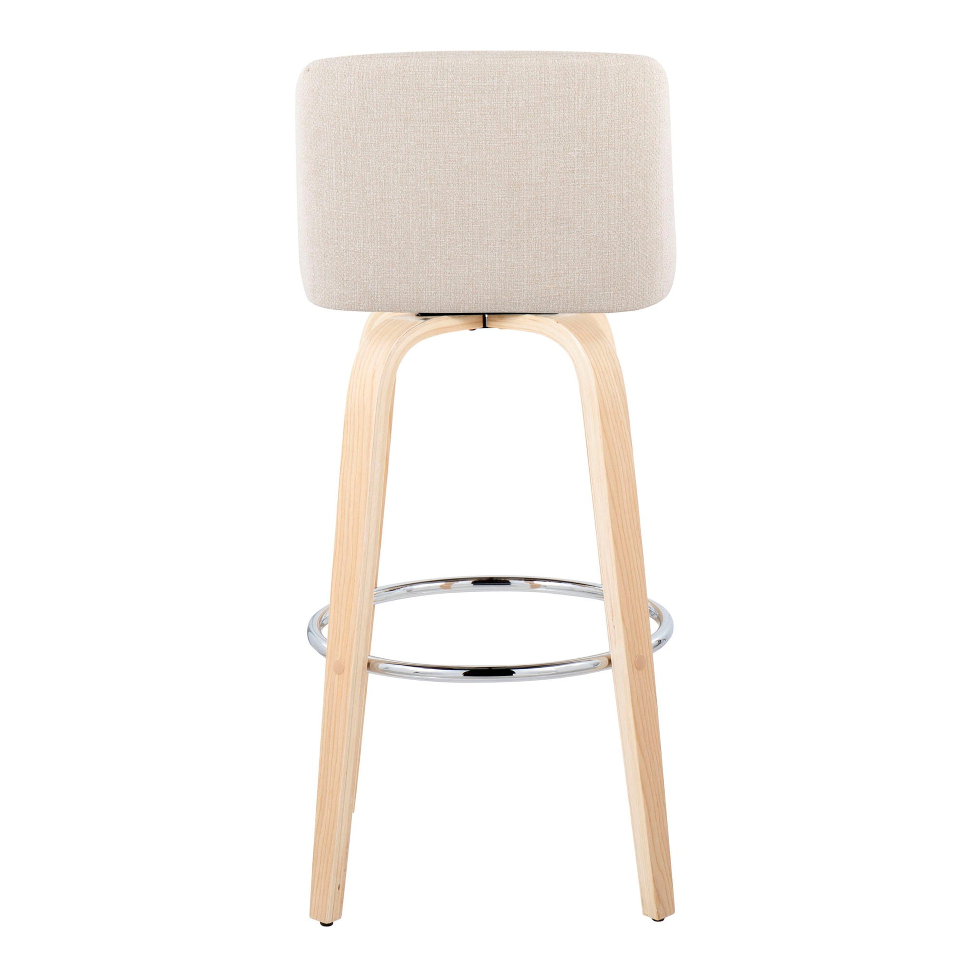 Toriano - Contemporary Fixed Height Barstool & Swivel With Round Footrest (Set of 2) - Best Buy Furniture