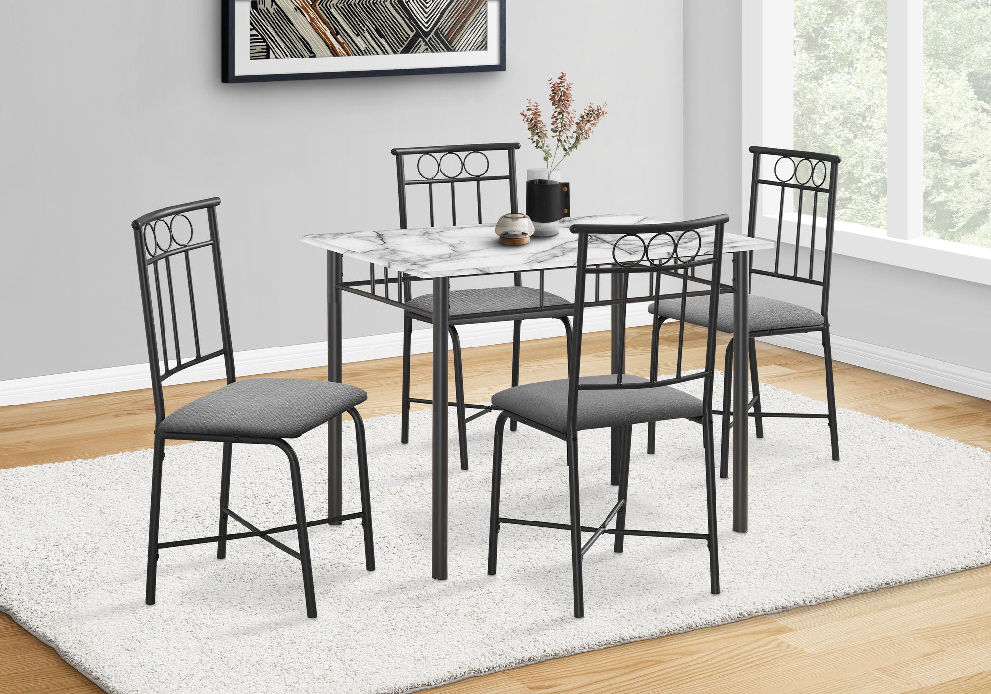5 Pieces Dining Table Set, Small, Rectangular - Best Buy Furniture