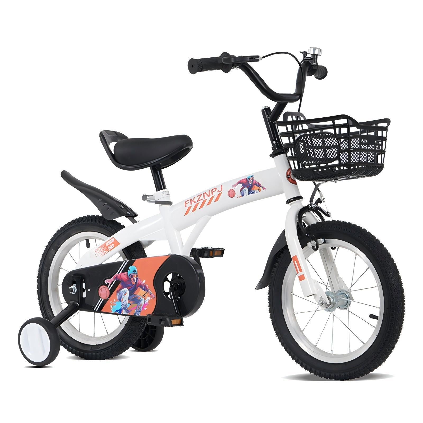 Fkznpj - 16" Sporty Kids Bike With Training Wheels And Stand Adjustable Saddle Suitable For Boys And Girls Aged 4 - 8 Years Tall Height 41 - 46" Available In A Variety Of Colors - Best Buy Furniture