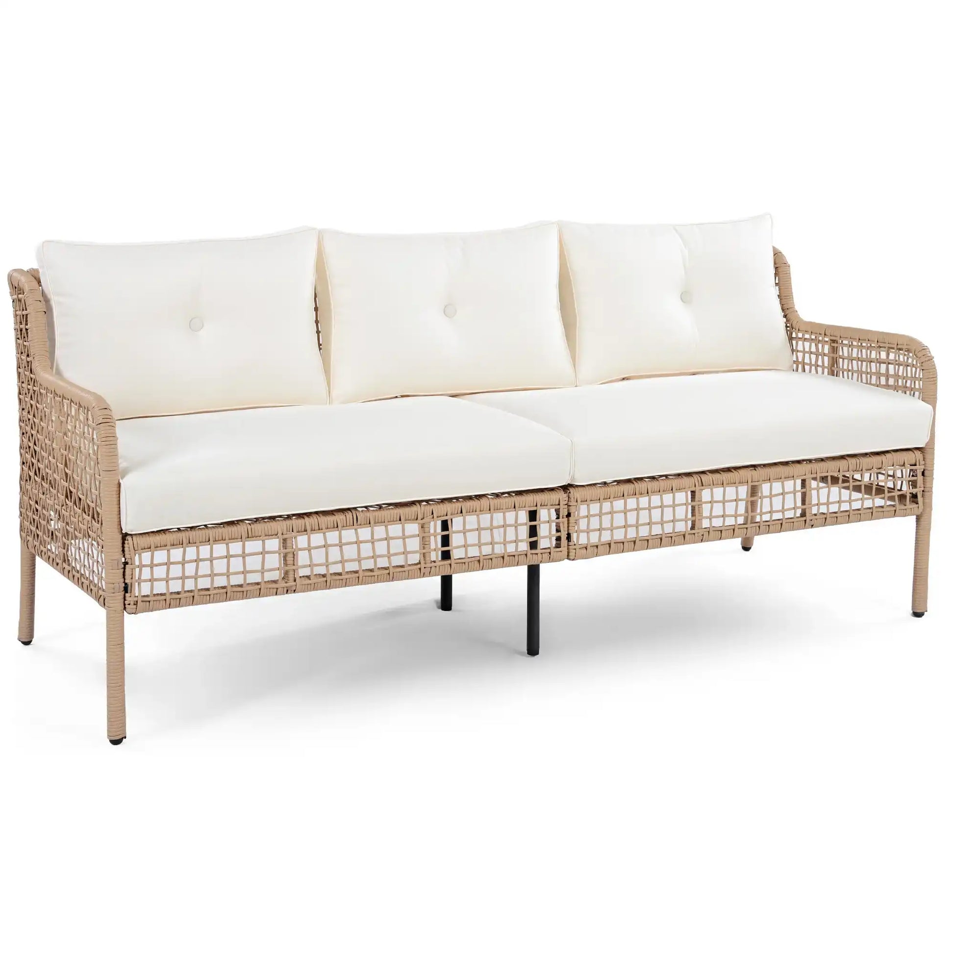 4 Piece Sectional Rattan Patio Furniture Set with Swivel Chairs - Best Buy Furniture