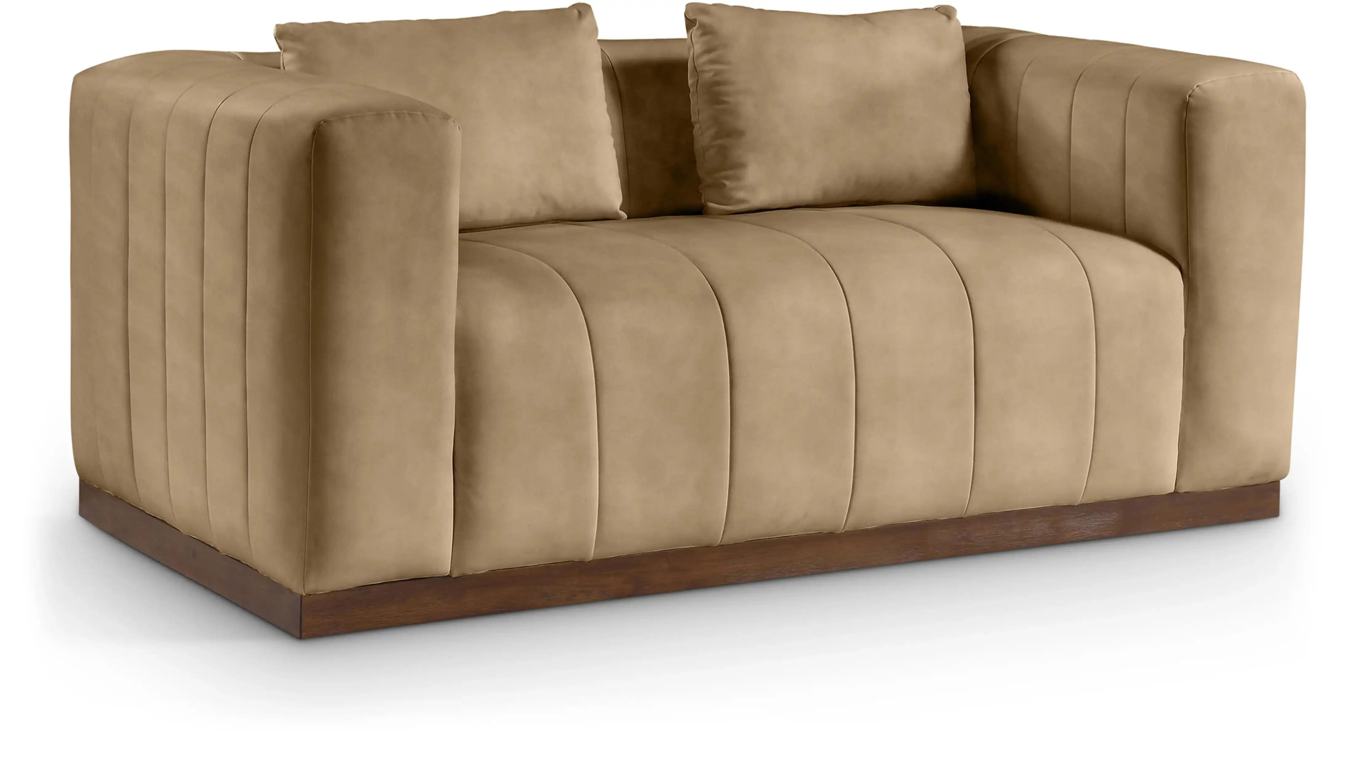 Mallina - Loveseat - Tan - Best Buy Furniture