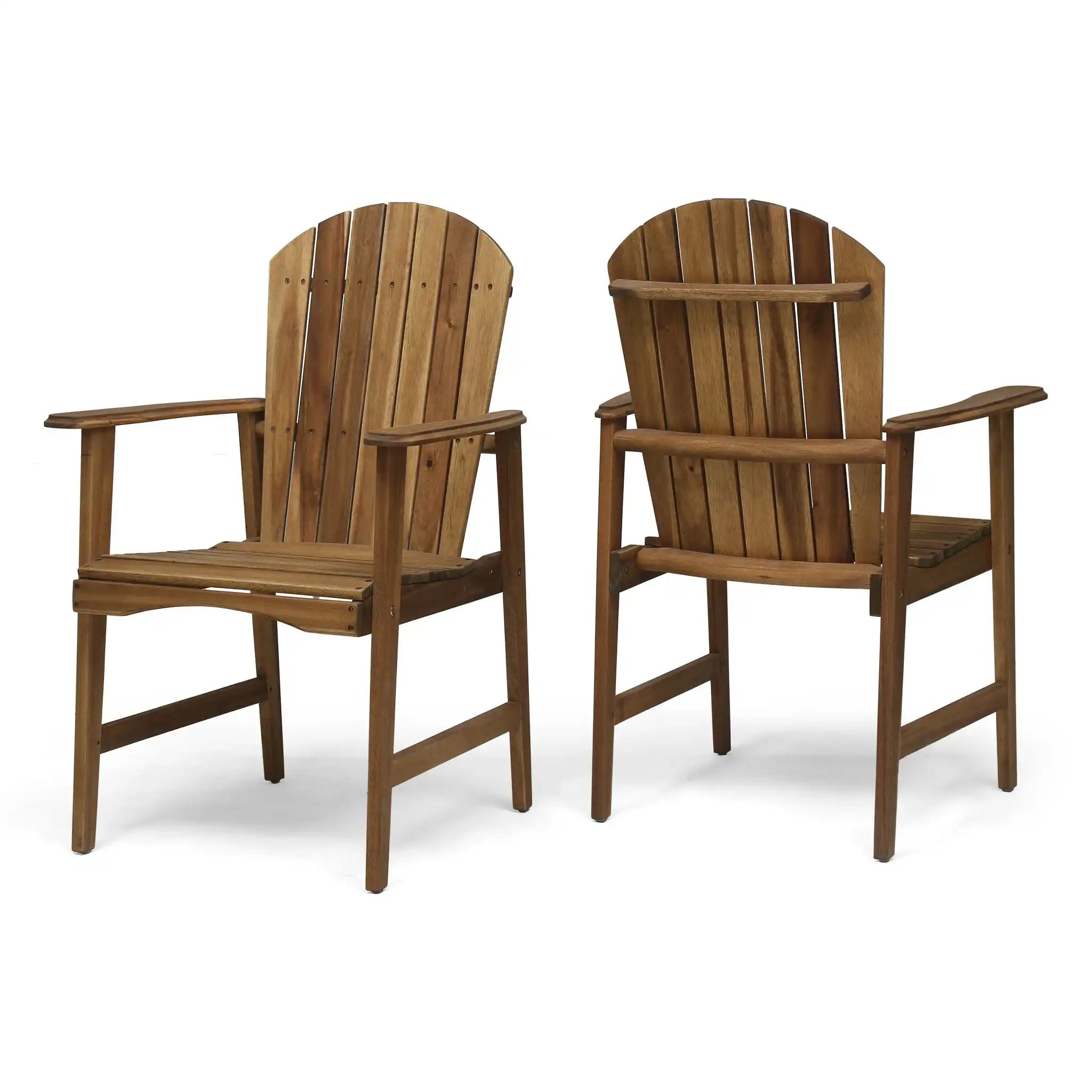 Outdoor Weather Resistant Acacia Wood Adirondack Dining Chairs (Set of 2) - Best Buy Furniture