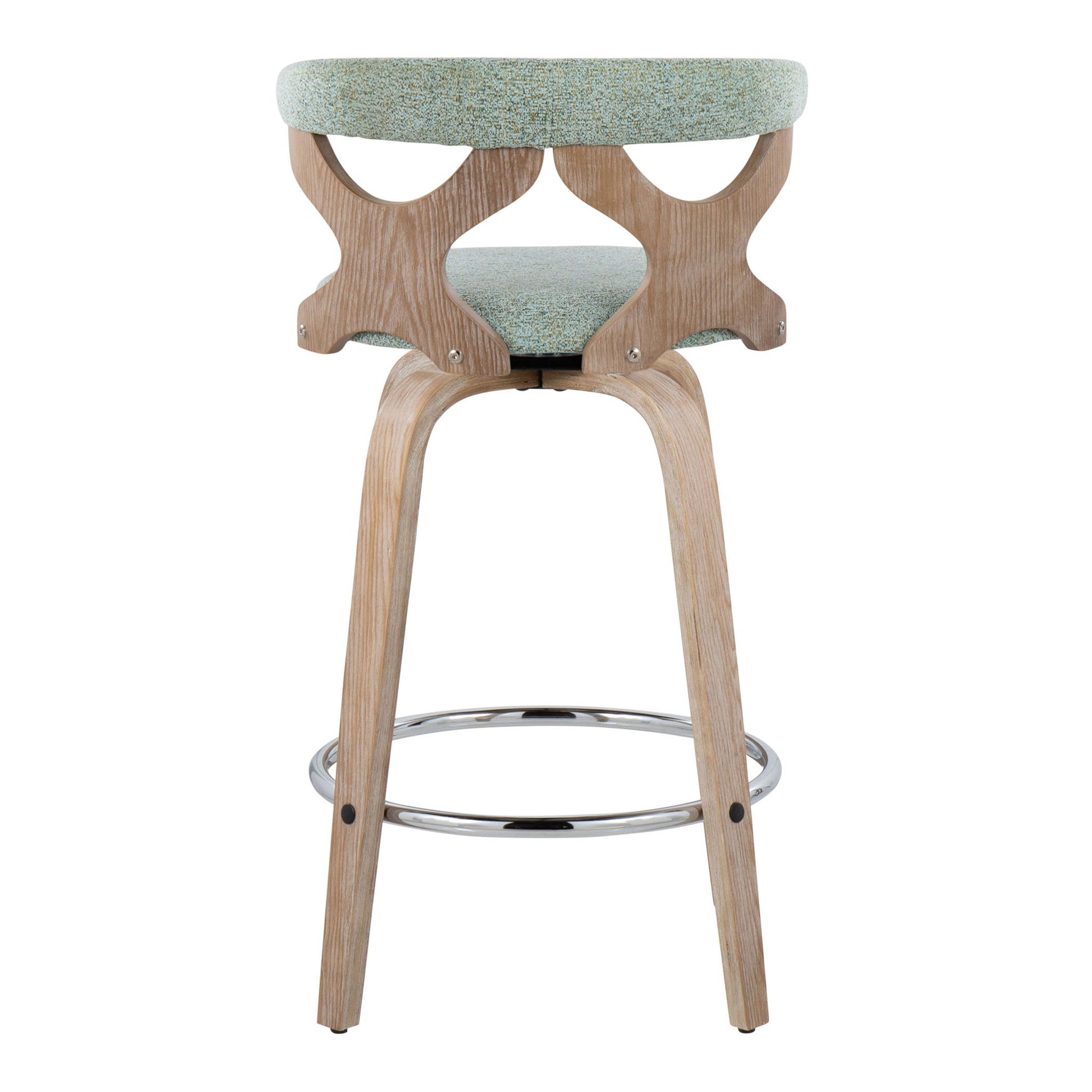 Gardenia - Mid Century Modern Fixed Height Counter Stool With Swivel (Set of 2) - Best Buy Furniture