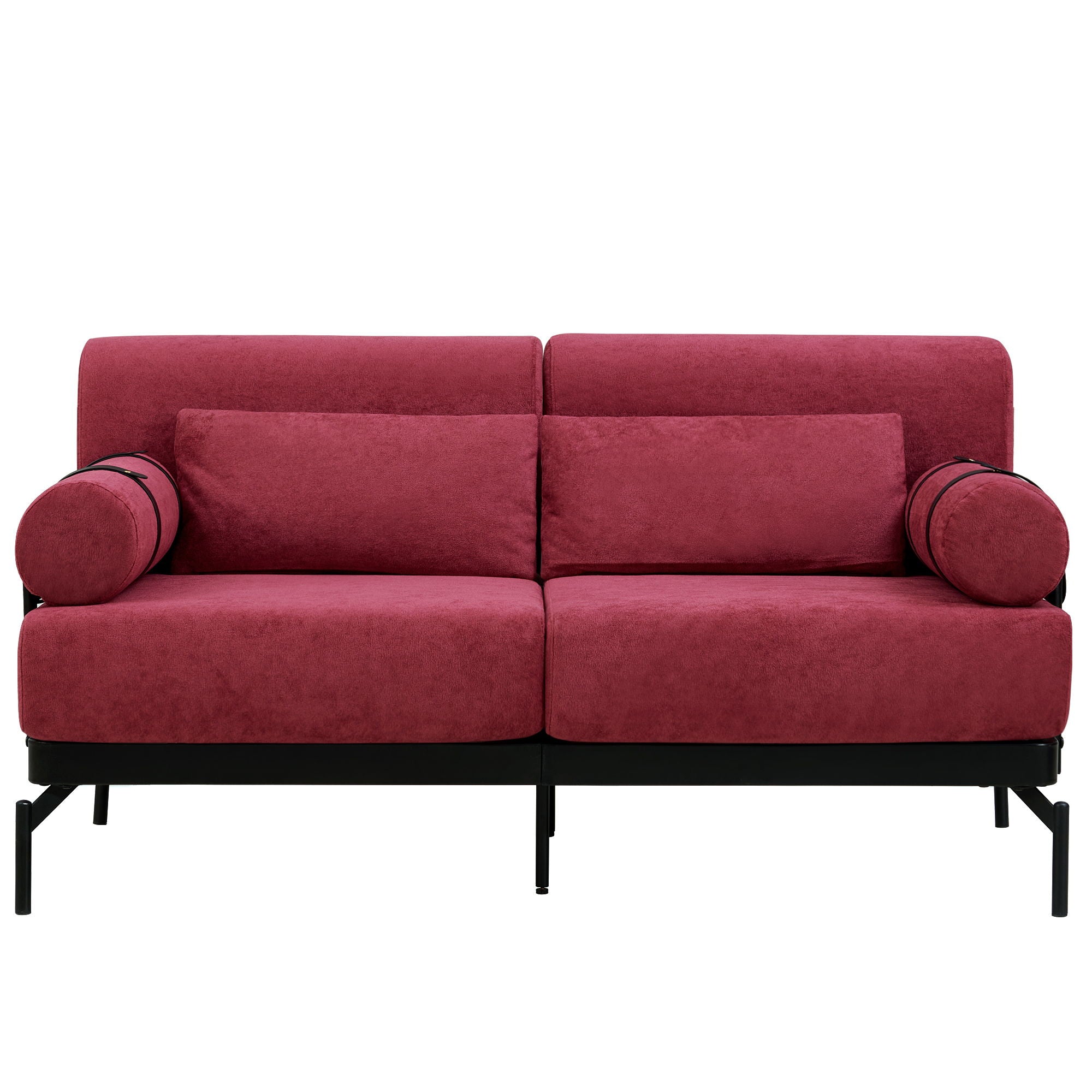 Modern Loveseat Sofa 2 Seater With USB Ports, Cylindrical Armrests - Best Buy Furniture