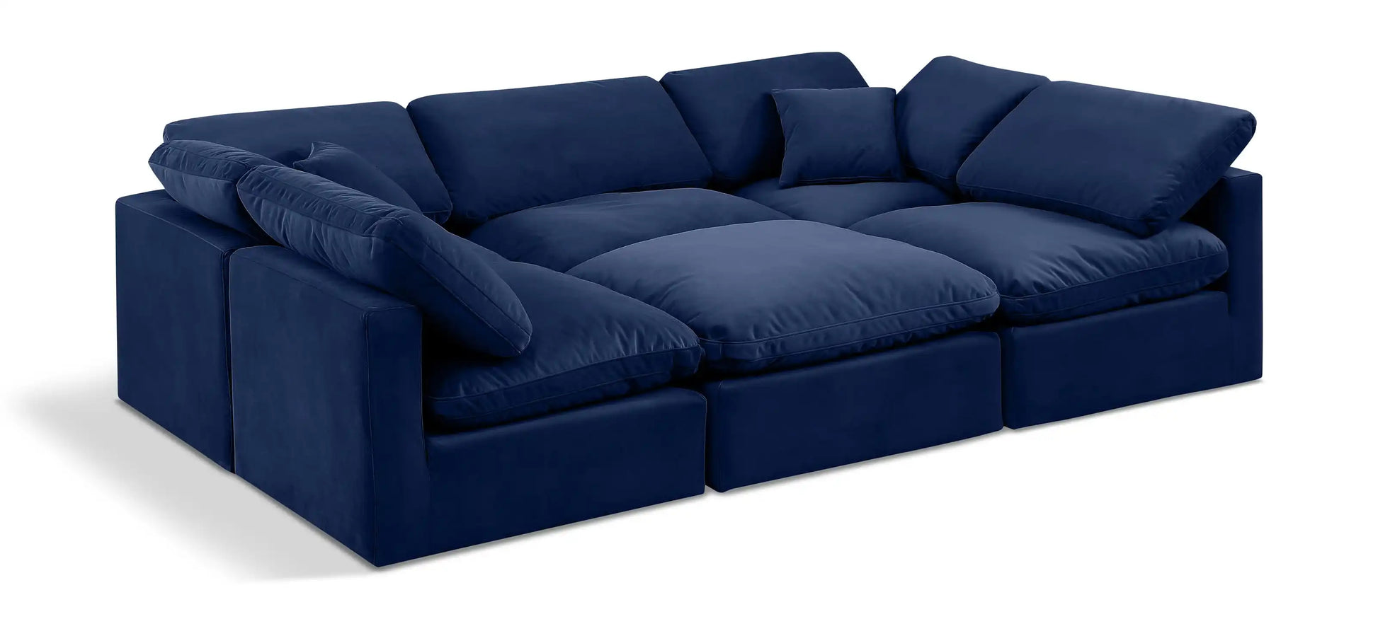 Indulge - Velvet 6 Piece Modular Sectional - Best Buy Furniture