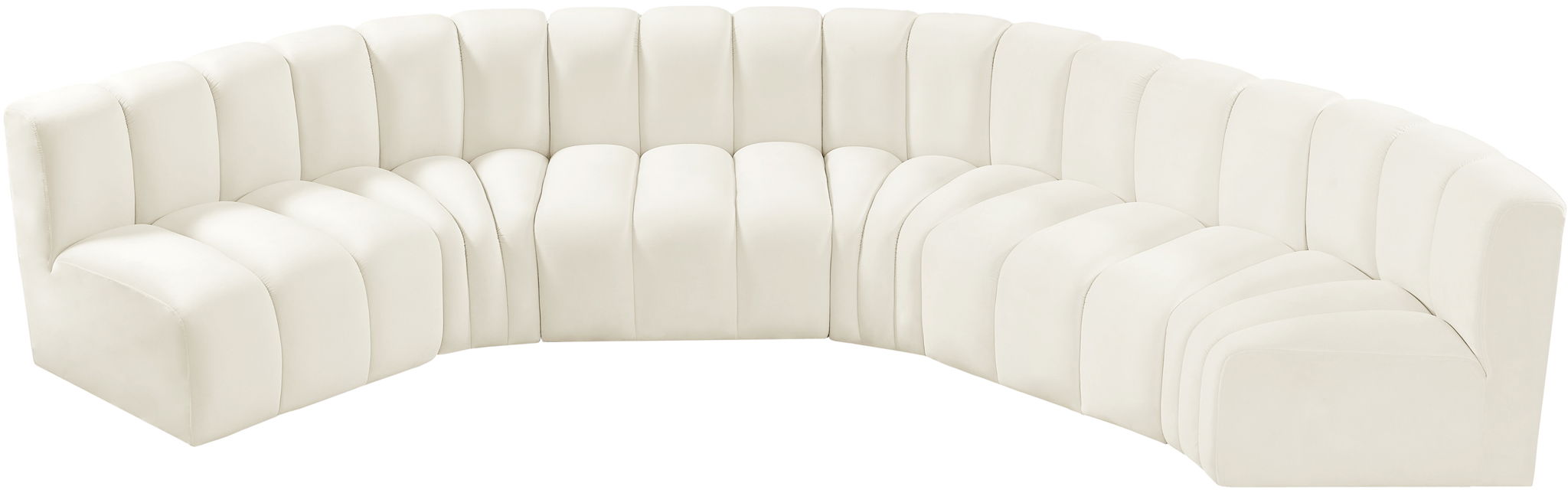 Arc - Velvet 6 Piece U-Shaped Modular Sofa - Best Buy Furniture