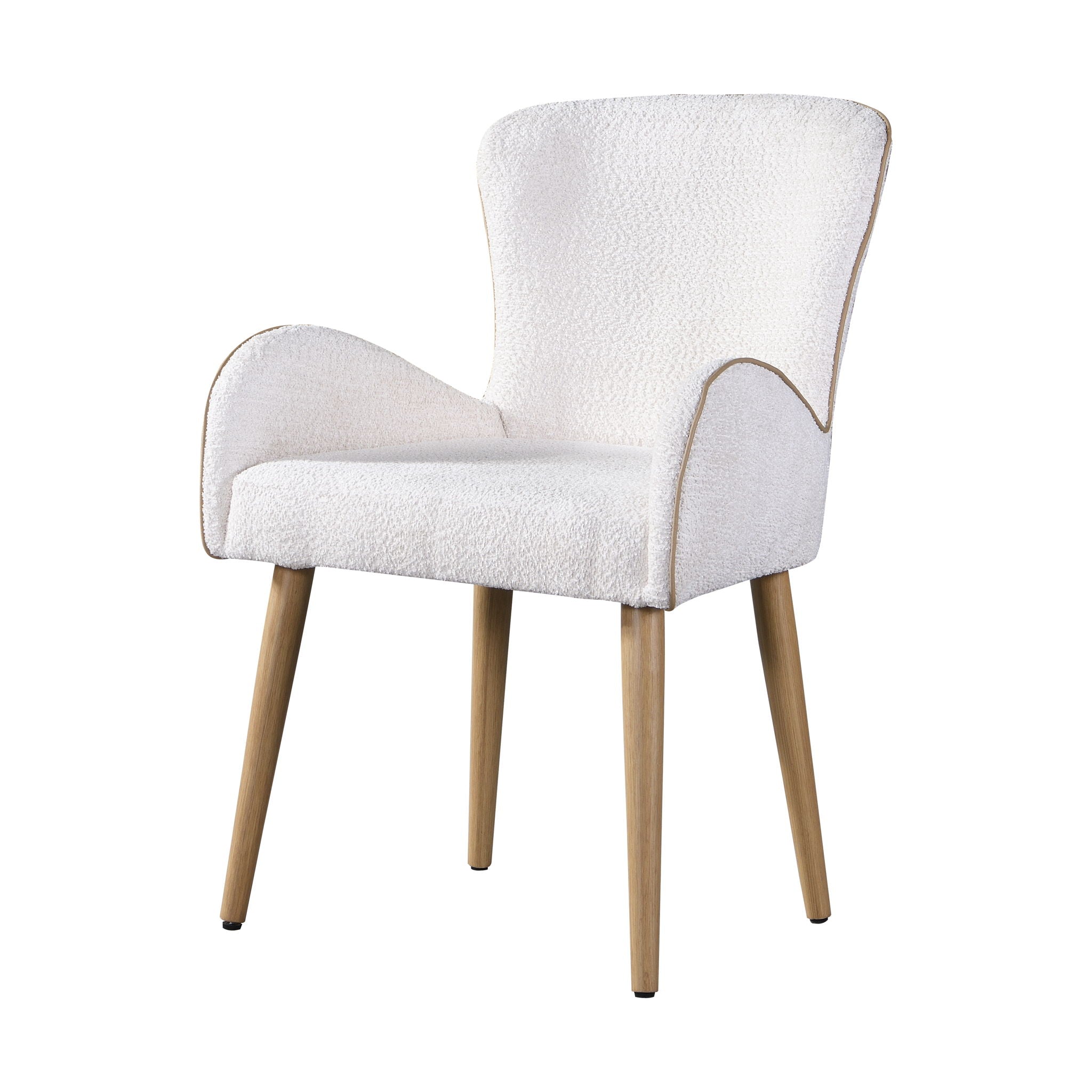 Qwin - Boucle Side Chair (Set of 2) - Beige - Best Buy Furniture