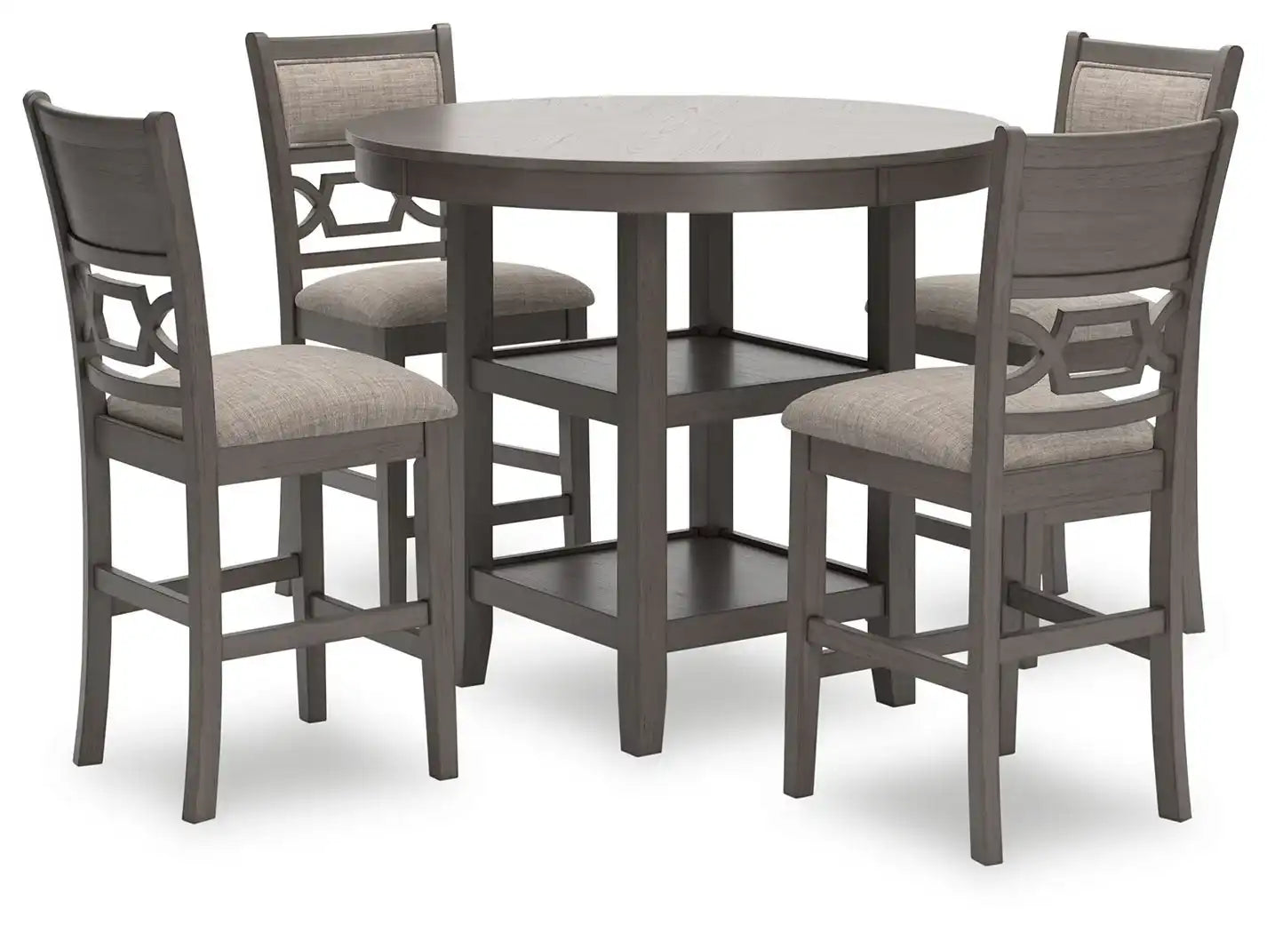 Wrenning - Drm Counter Table Set (Set of 5) - Gray - Best Buy Furniture