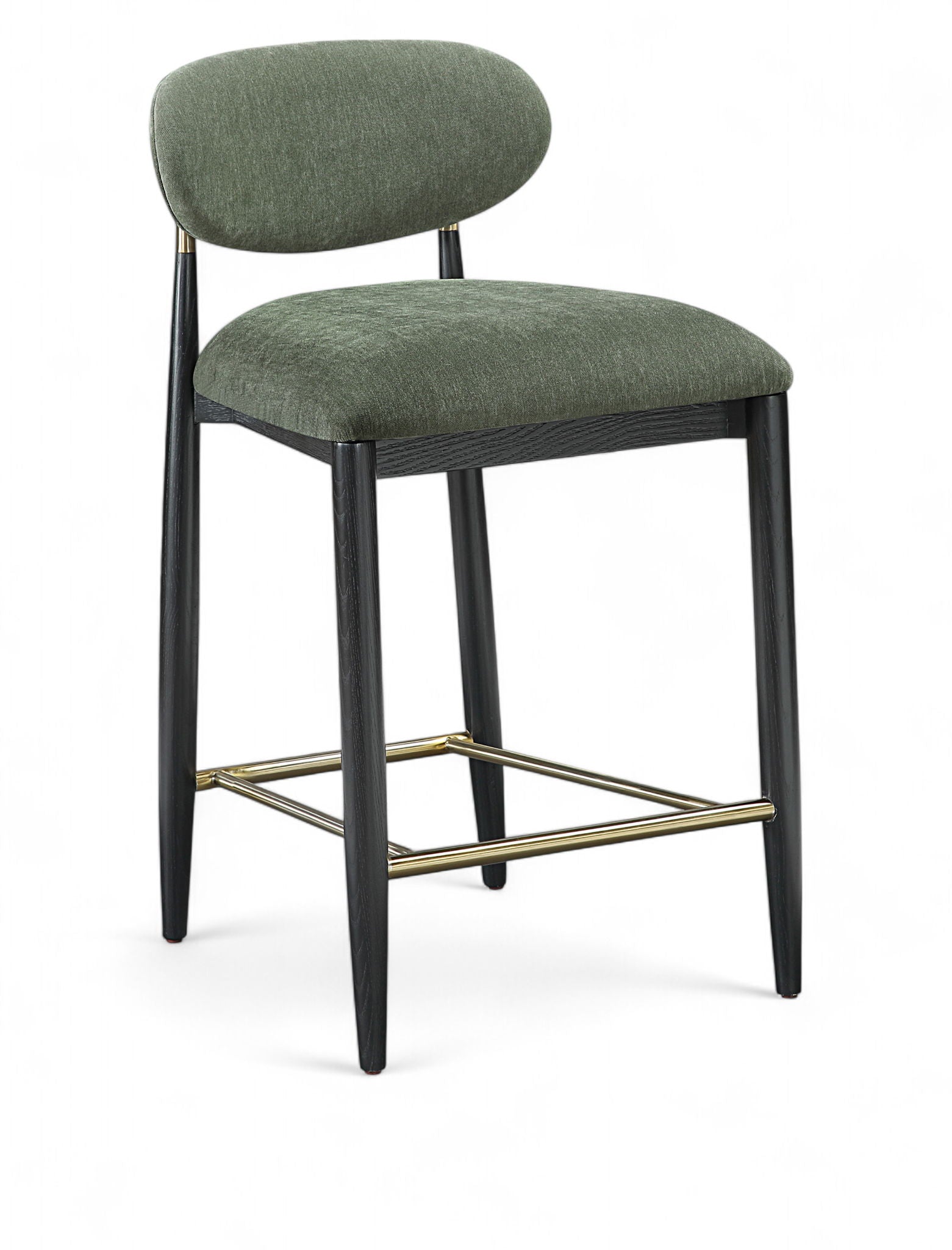 Riccio - Fabric Stool - Black Frame - Best Buy Furniture