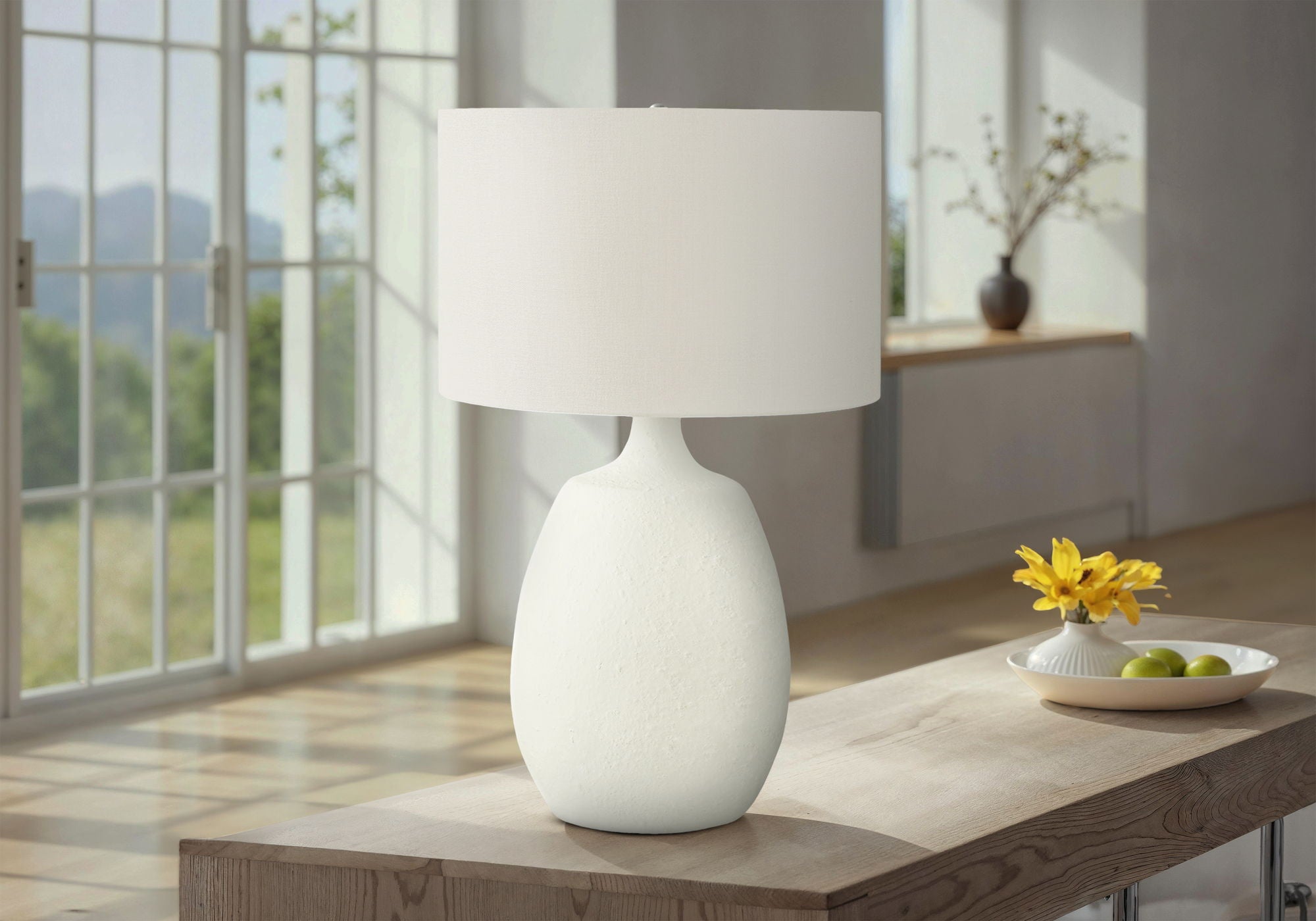 Lighting, Table Lamp, Resin, Contemporary - Cream - Best Buy Furniture