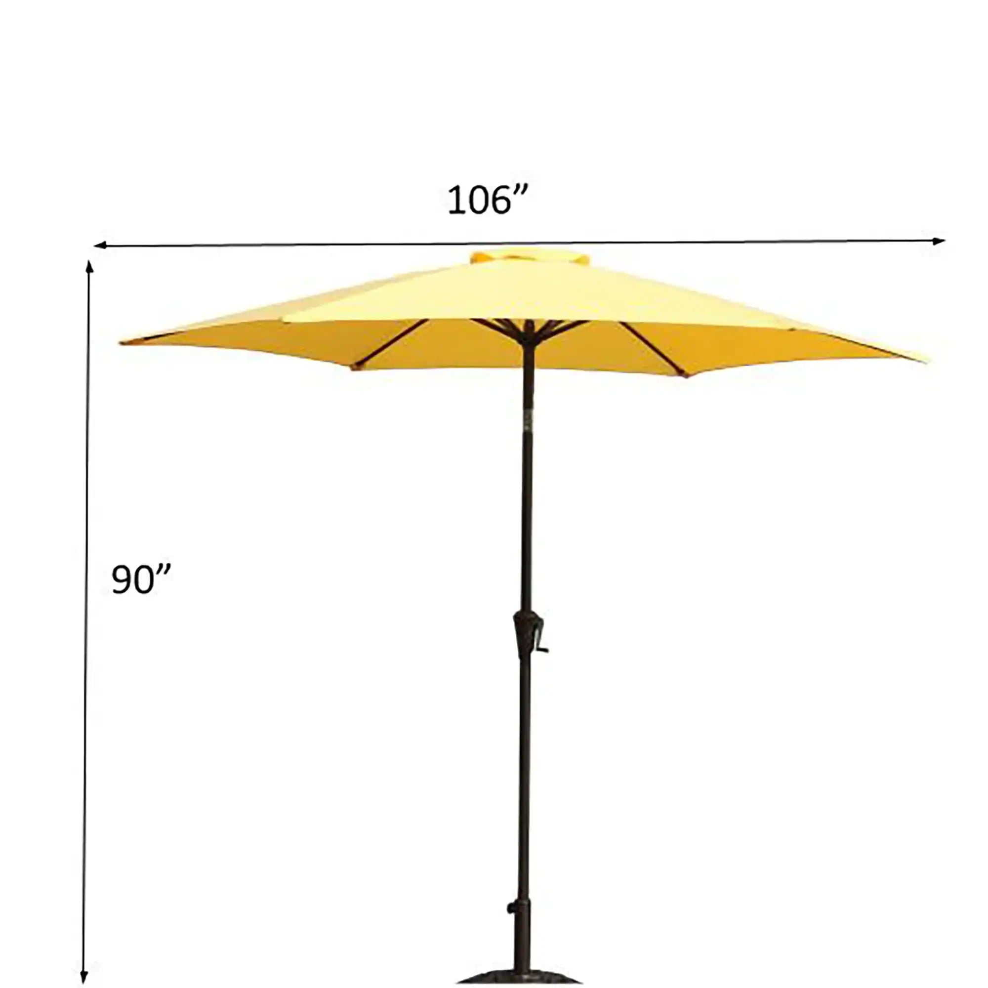 8.8' Outdoor Aluminum Patio Umbrella, Market Umbrella With 33 Pounds Round Resin Umbrella Base Lift - Best Buy Furniture