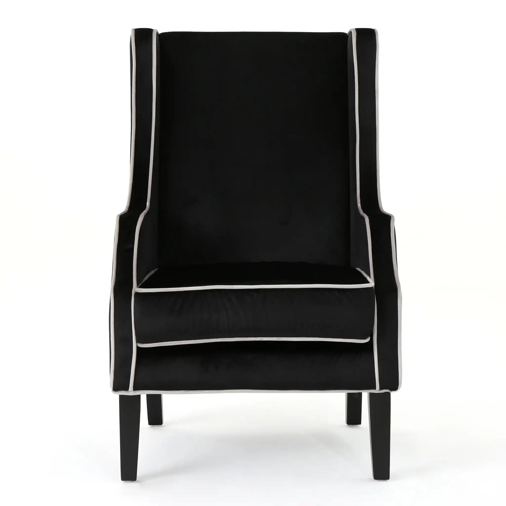 Elegant Velvet Club Chair With Tonal Piping - Best Buy Furniture