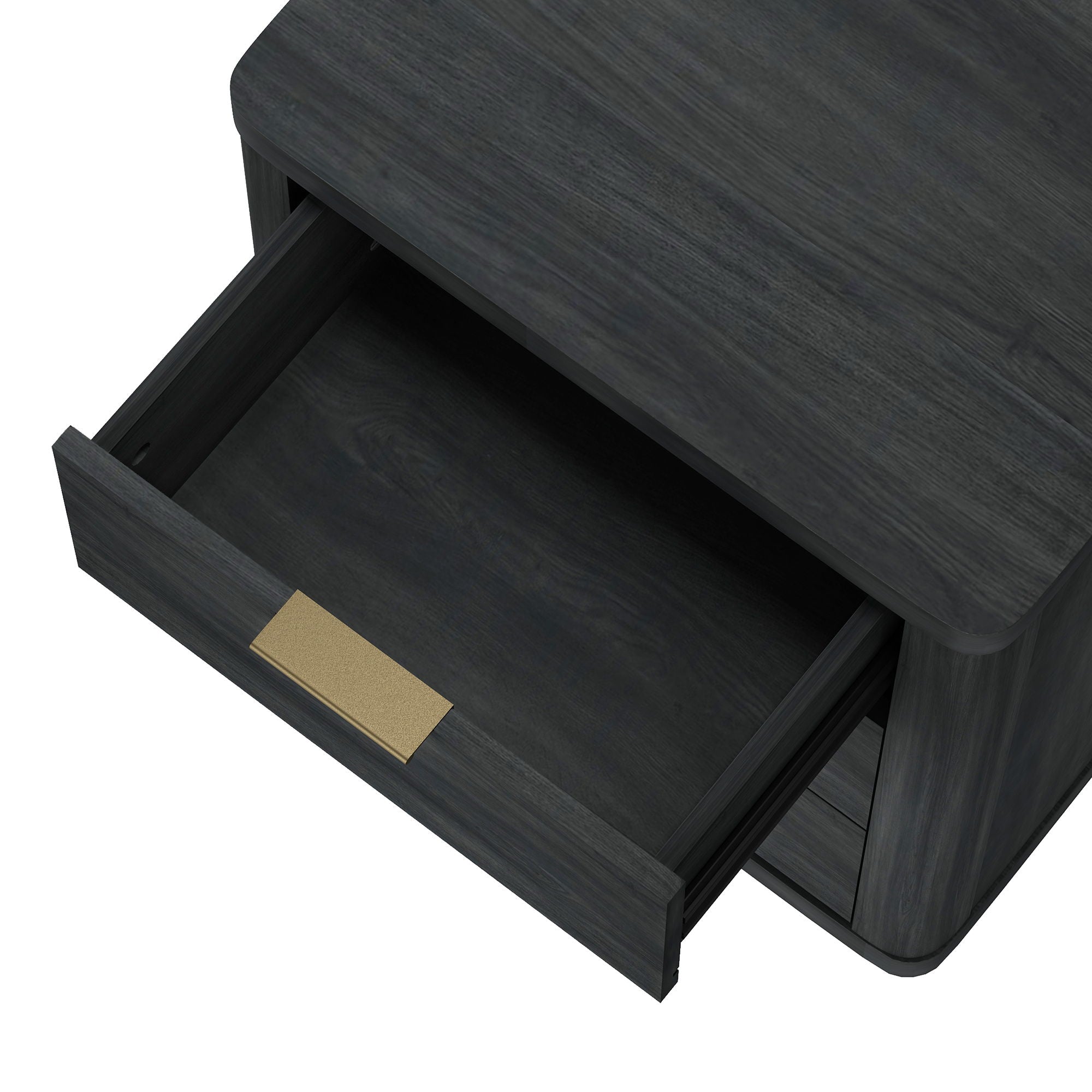 Evelyn - Nightstand With 3 Drawers, Smooth Rounded Edges