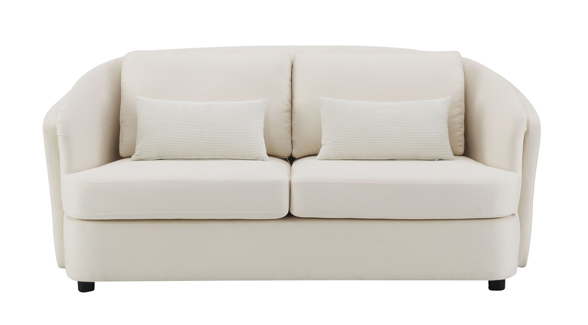 Mariko - Linen 3 Pieces Living Room Set - Beige - Best Buy Furniture