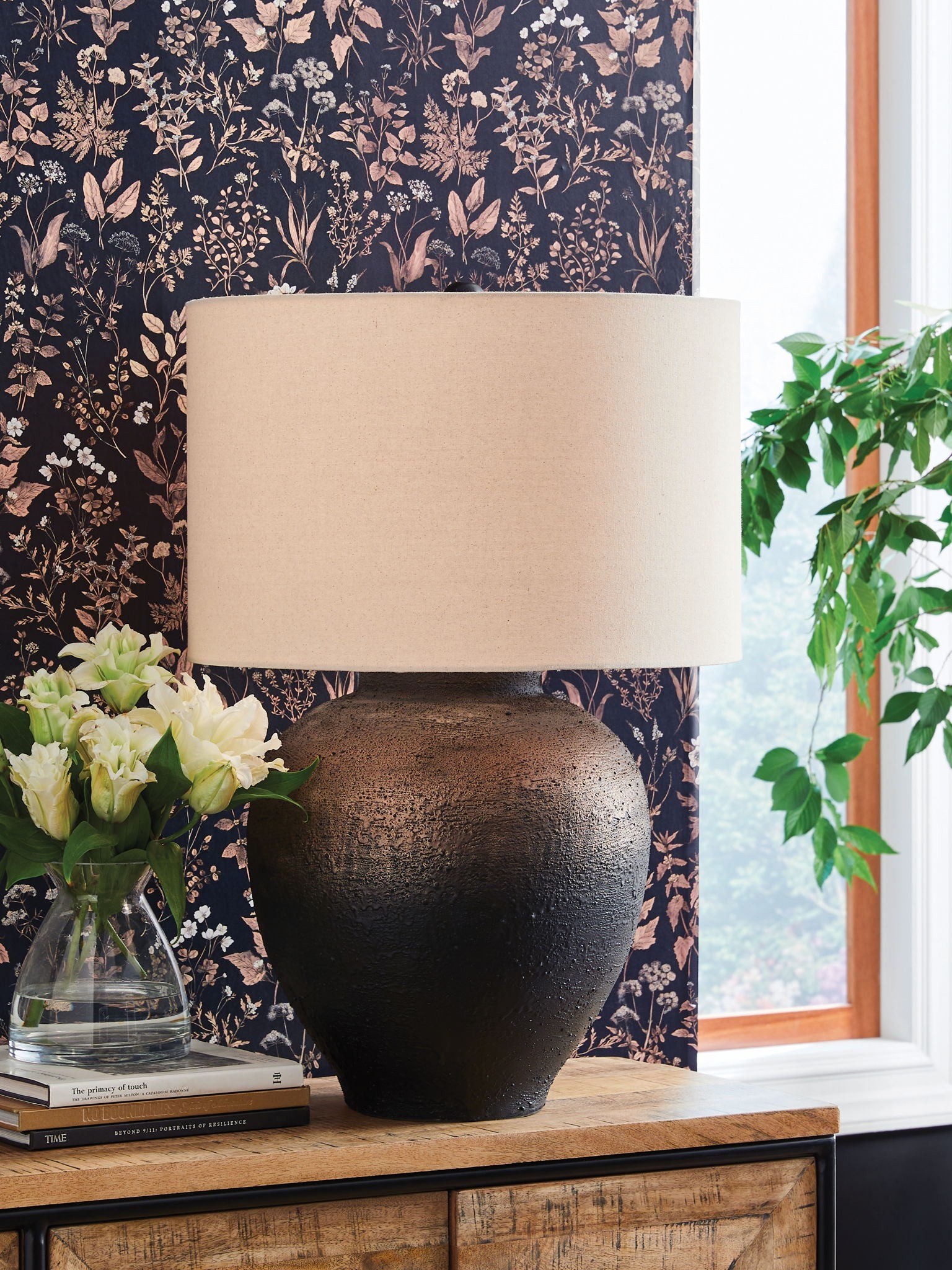 Newgerhard - Metal Table Lamp - Brown / Black - Best Buy Furniture