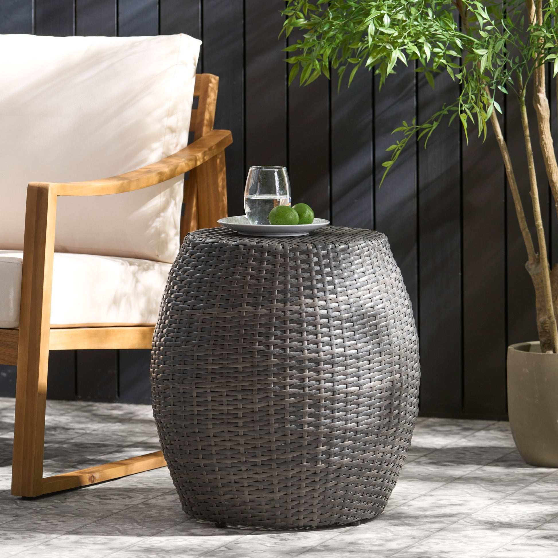 Outdoor Wicker Patio Side Table - Best Buy Furniture