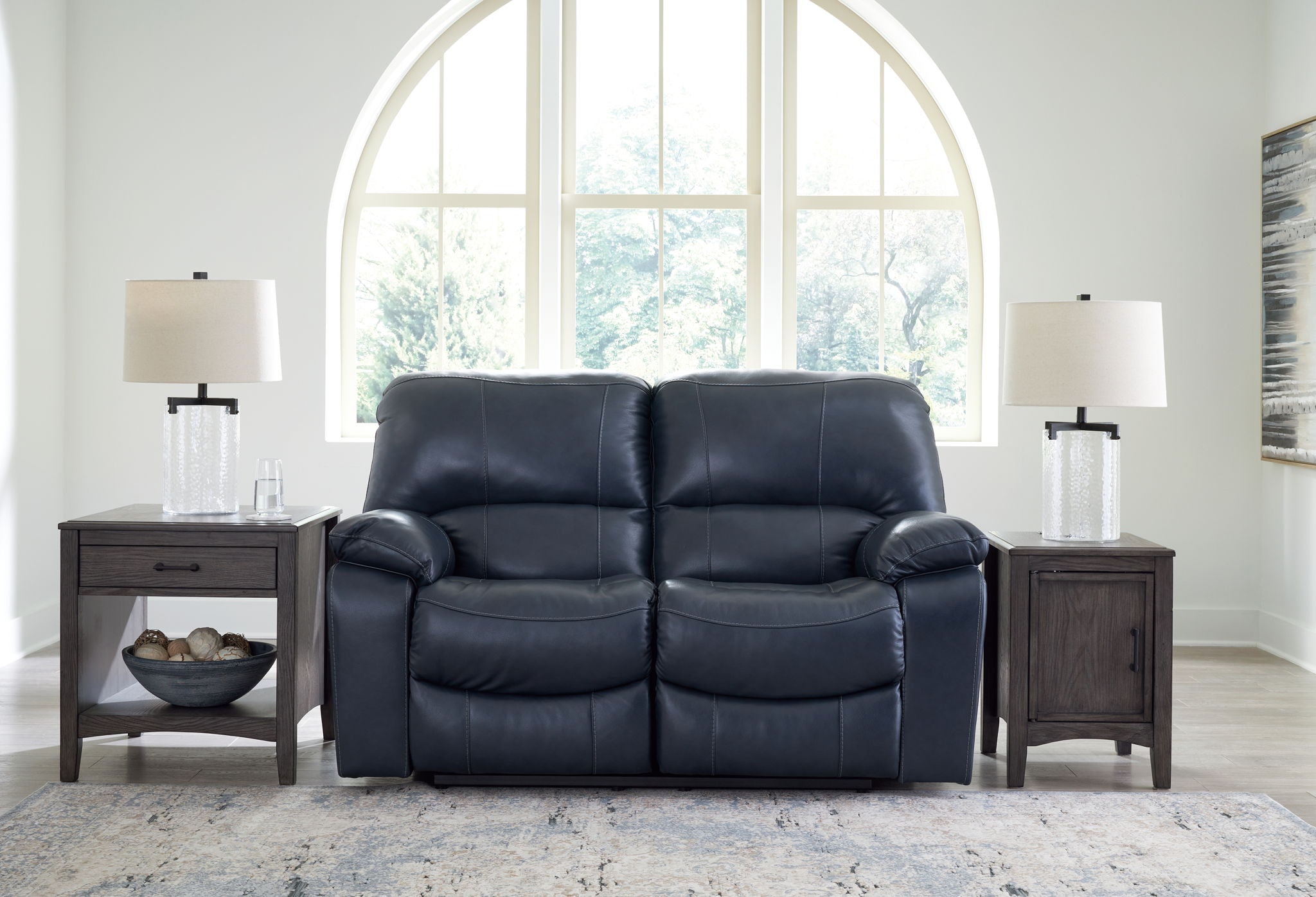 Leesworth - 3 Pc. - Power Reclining Sofa, Power Reclining Loveseat, Power Rocker Recliner - Ocean - Best Buy Furniture