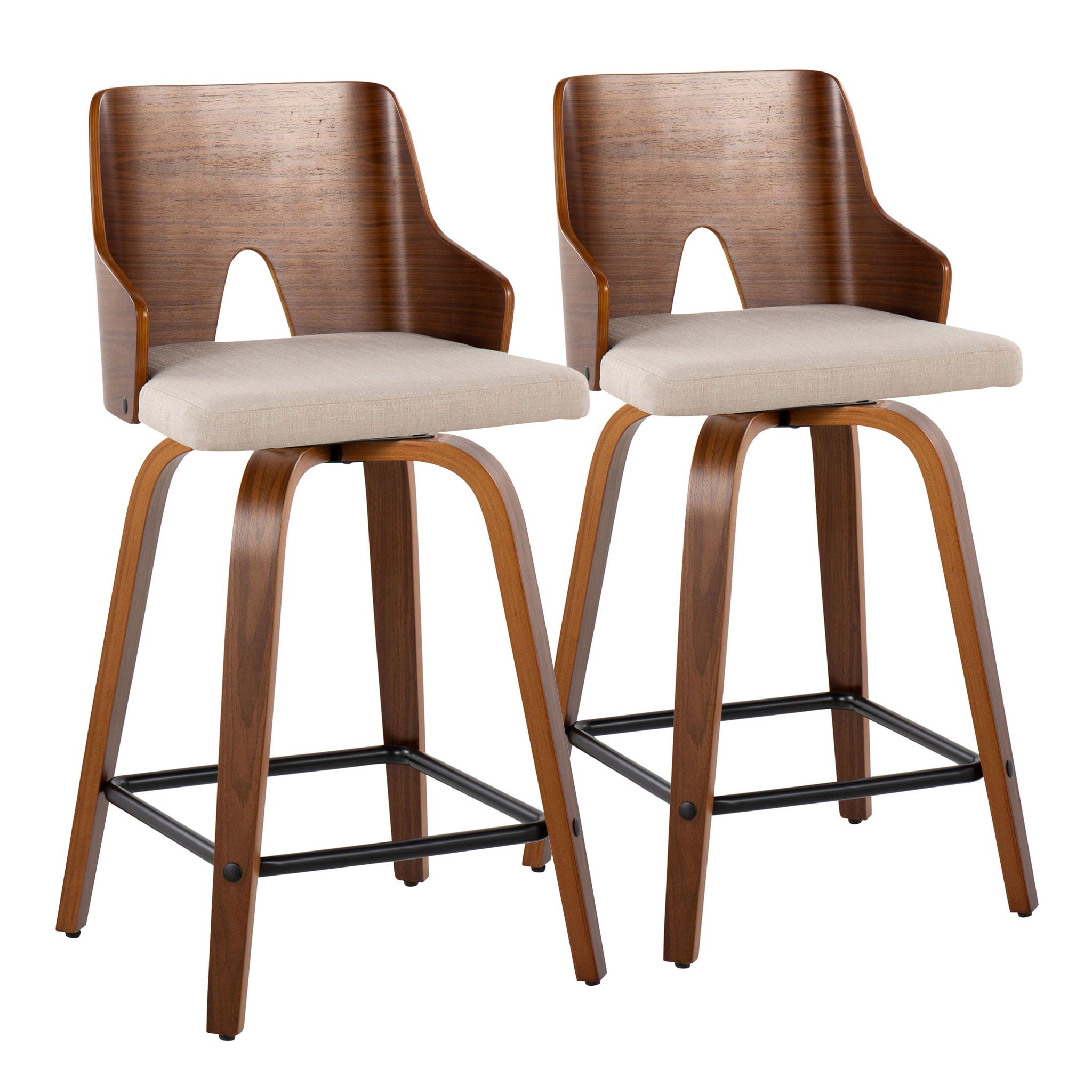 Ariana - Mid Century Modern Counter Stool (Set of 2) - Best Buy Furniture