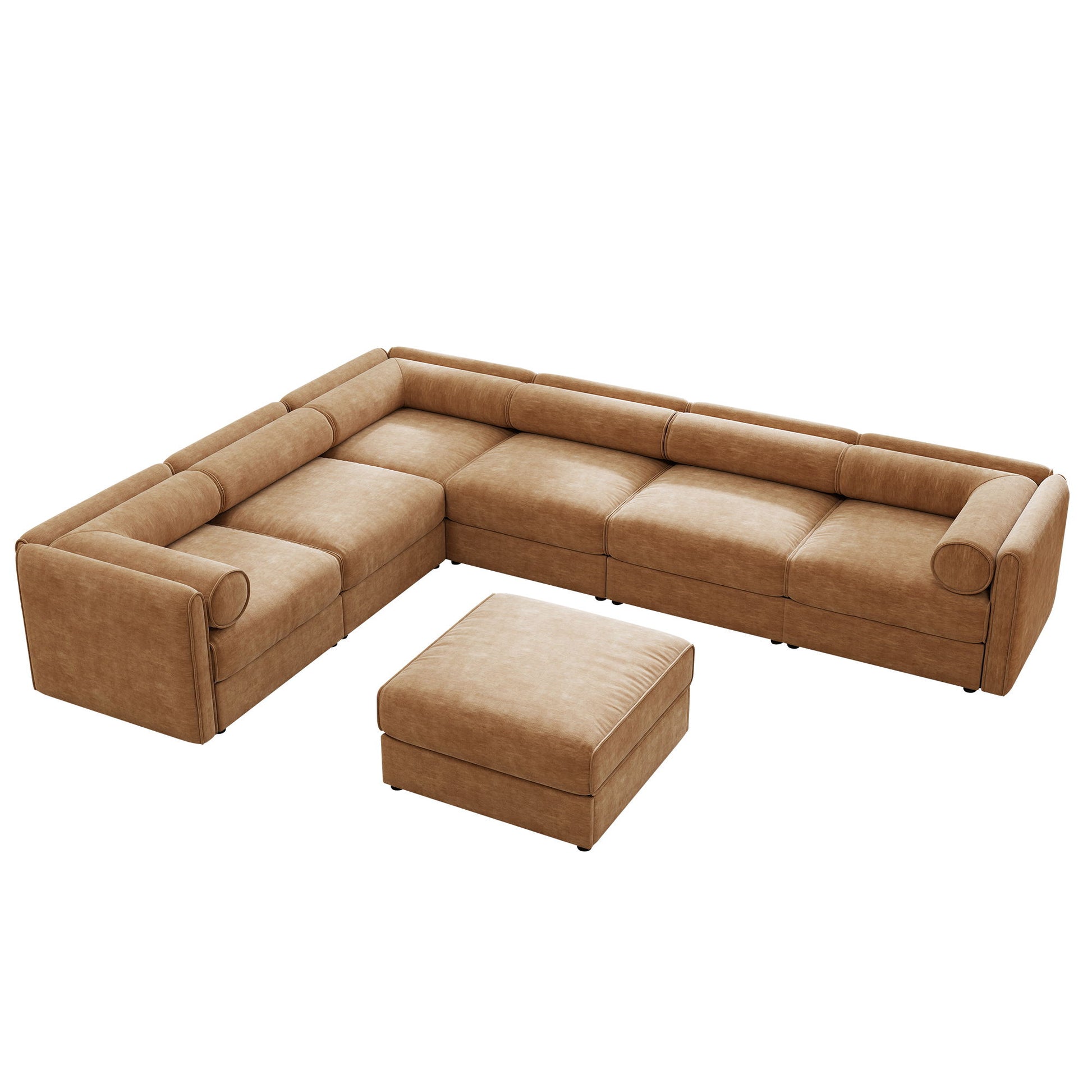 Contemporary Elegant White Chenille Sofa With Storage And Ottoman - Best Buy Furniture