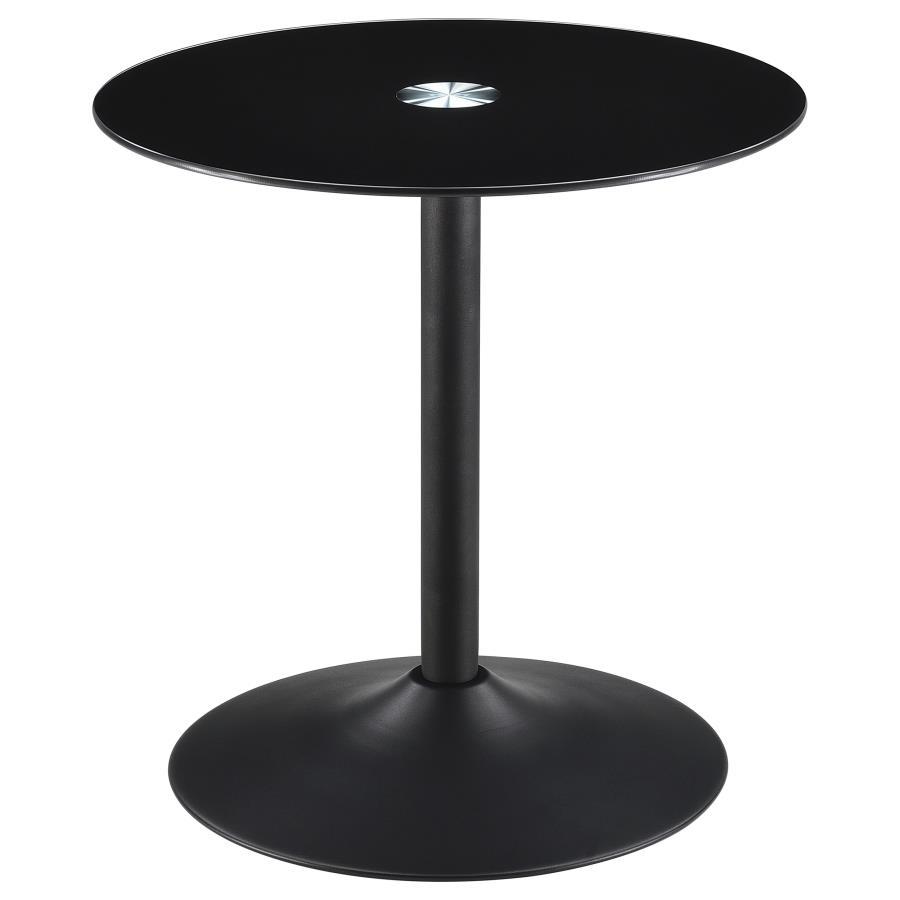 Ganso - Round Metal Coffee Table With Tempered Glass Top - Best Buy Furniture