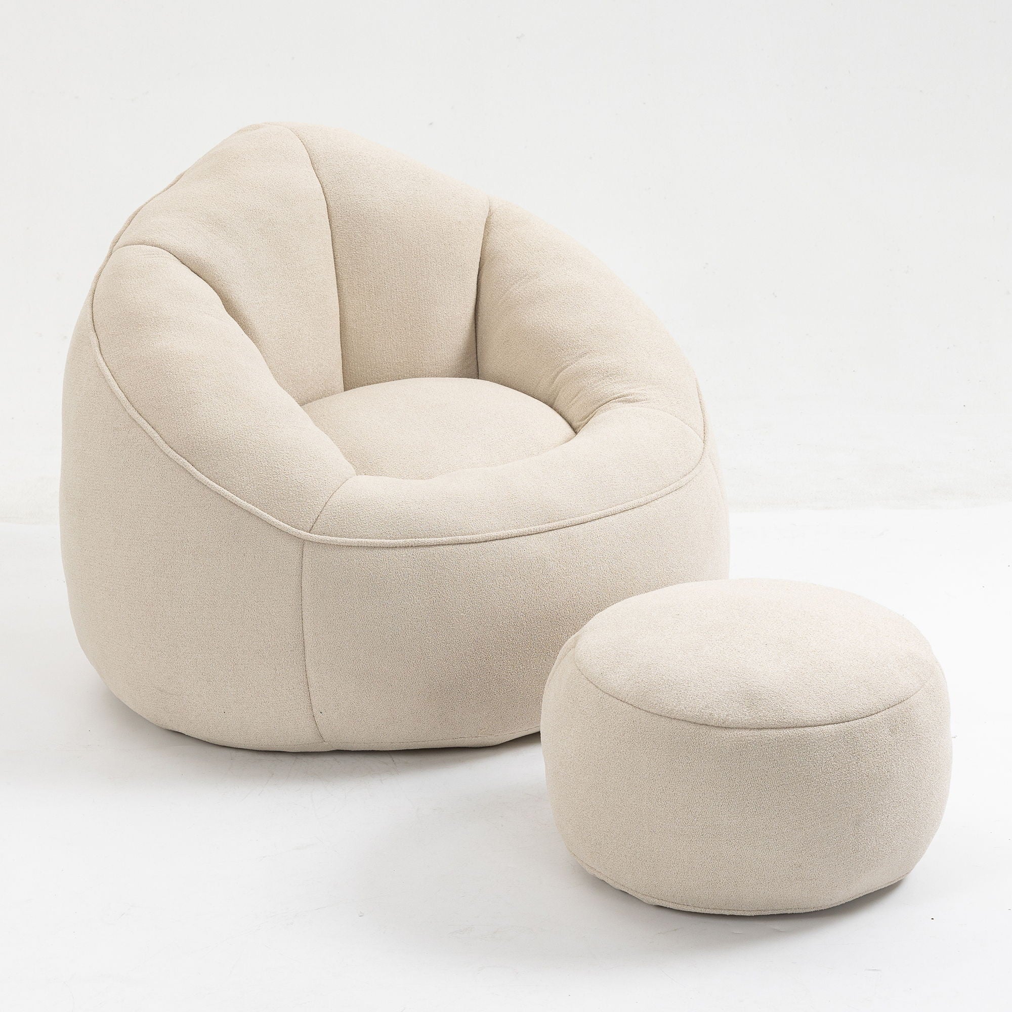 Bedding Bean Bag Sofa Chair High Pressure Foam With Footrest - Best Buy Furniture