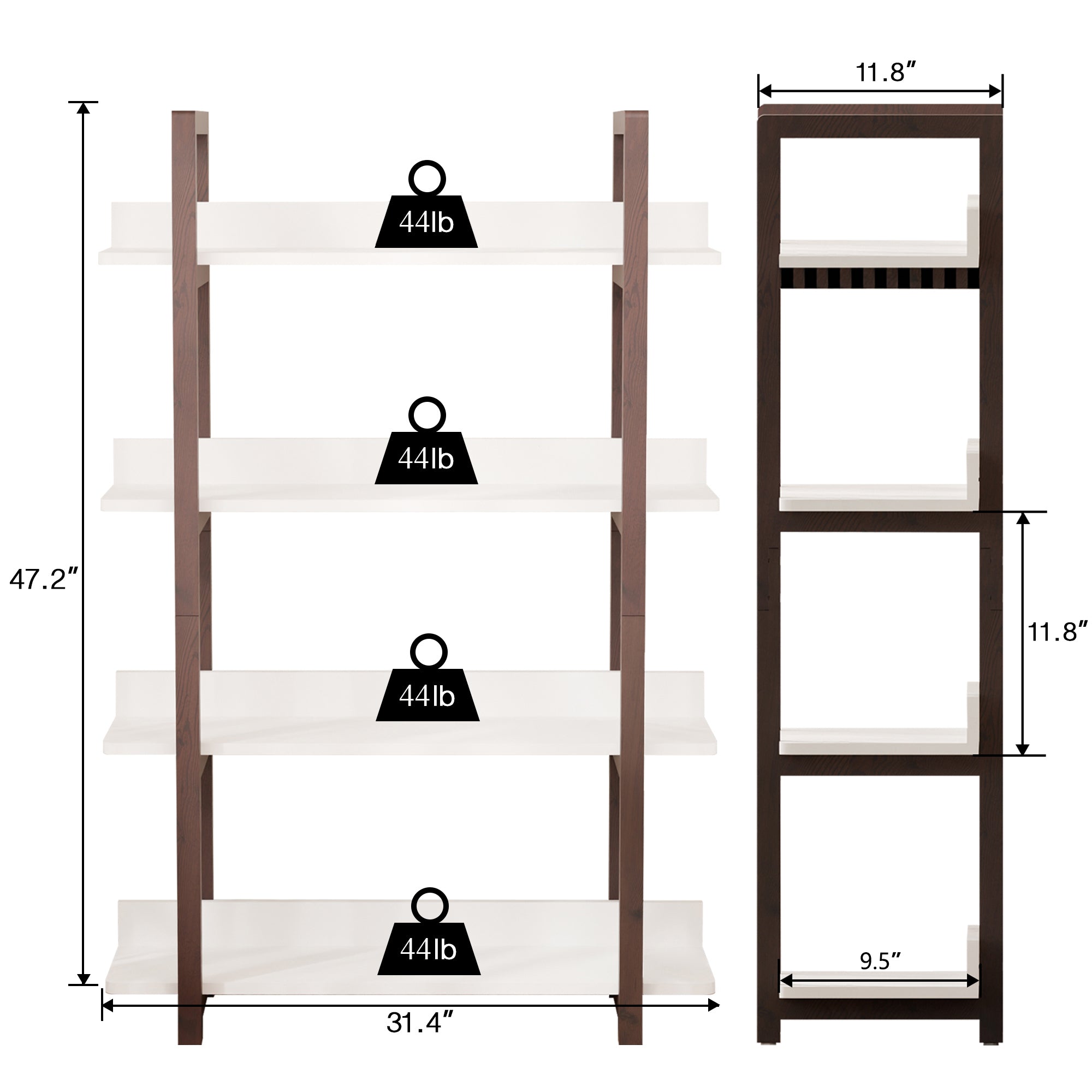 Multi-function Bookcase with Solid Wood Frame - Best Buy Furniture