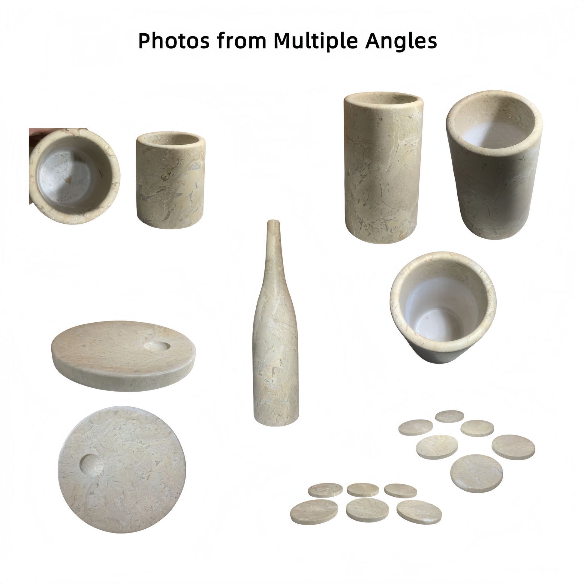 10 Pieces Luxury Natural Marble Dining Room Accessories Set - Best Buy Furniture