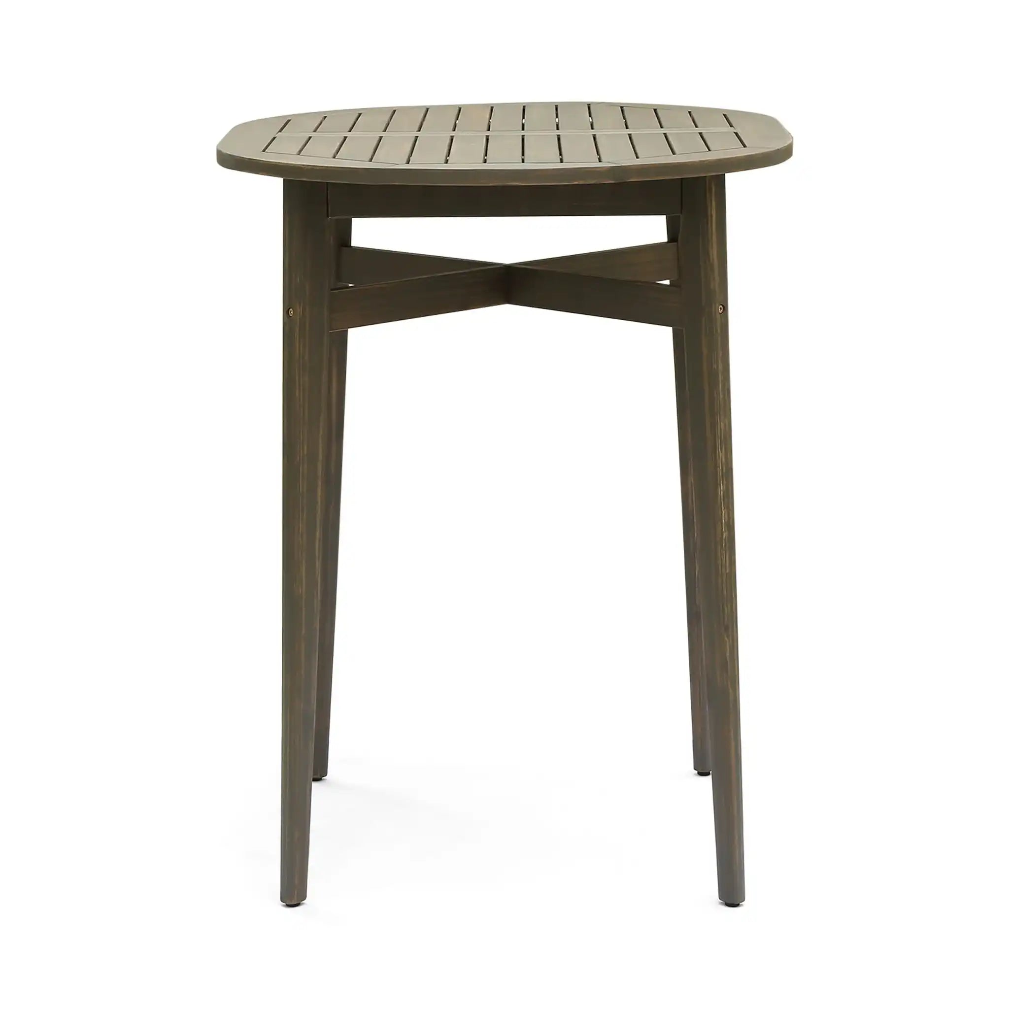 Outdoor Acacia Wood Bar Table With Slat Top - Best Buy Furniture