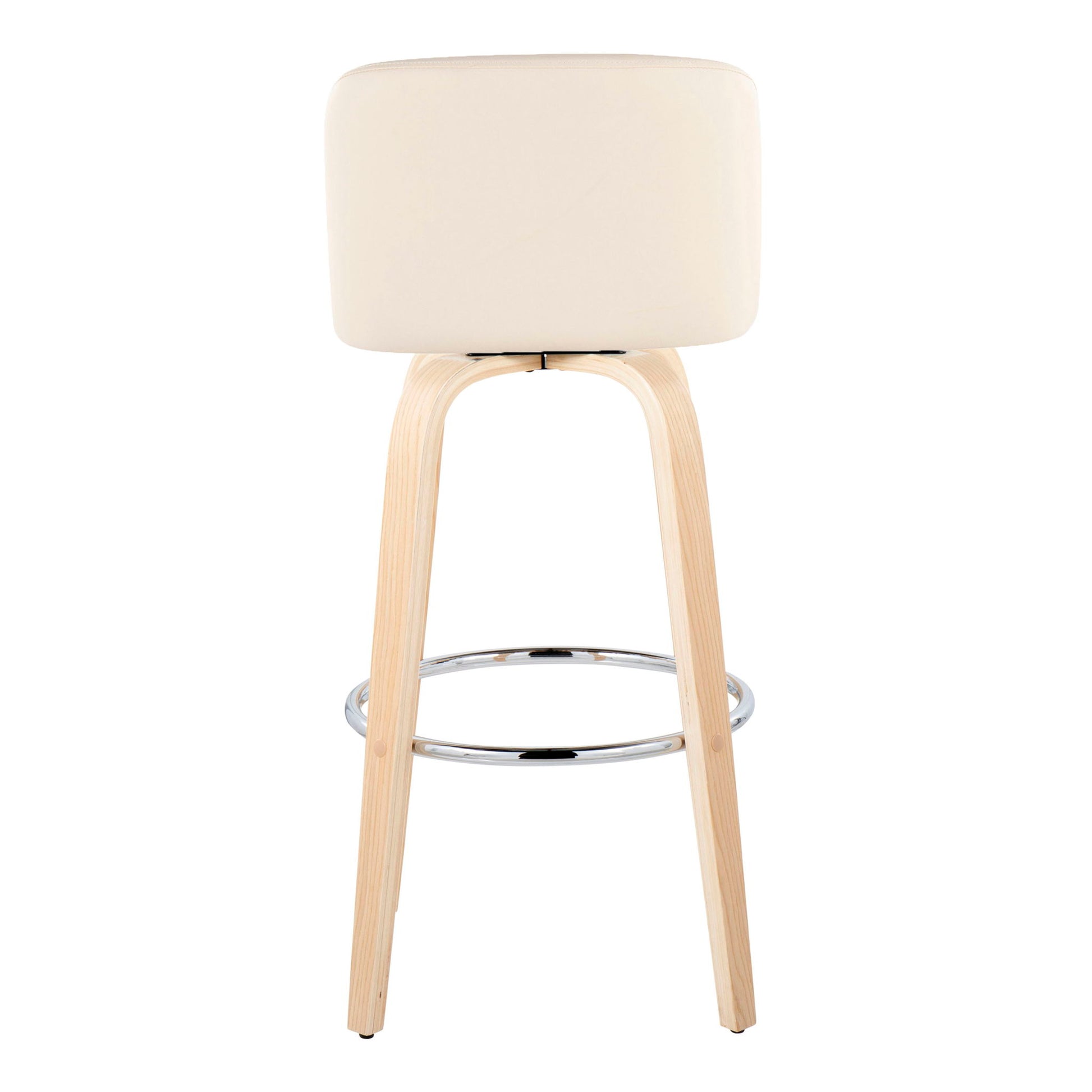 Toriano - Contemporary Fixed Height Barstool & Swivel With Round Footrest (Set of 2) - Best Buy Furniture