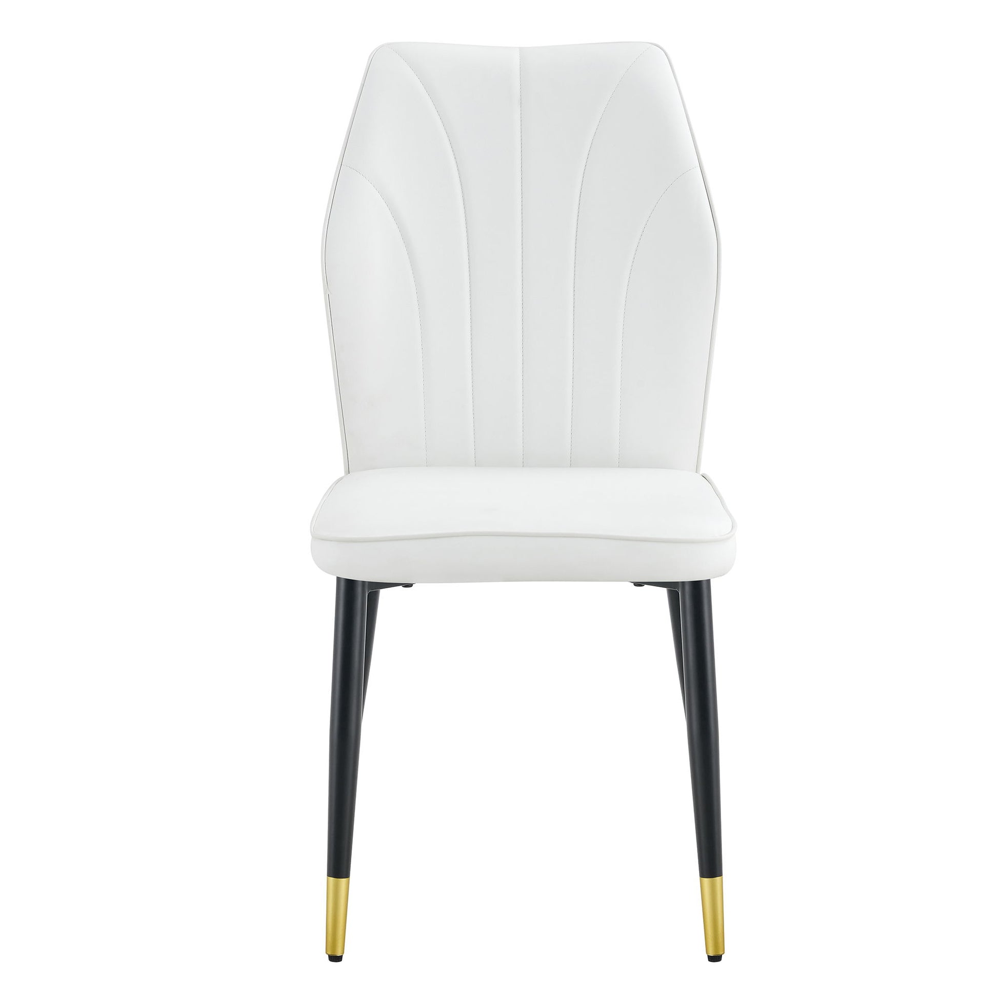 4 Modern Dining Chairs With Stylish Patterned Backrest And Metal Legs - Best Buy Furniture