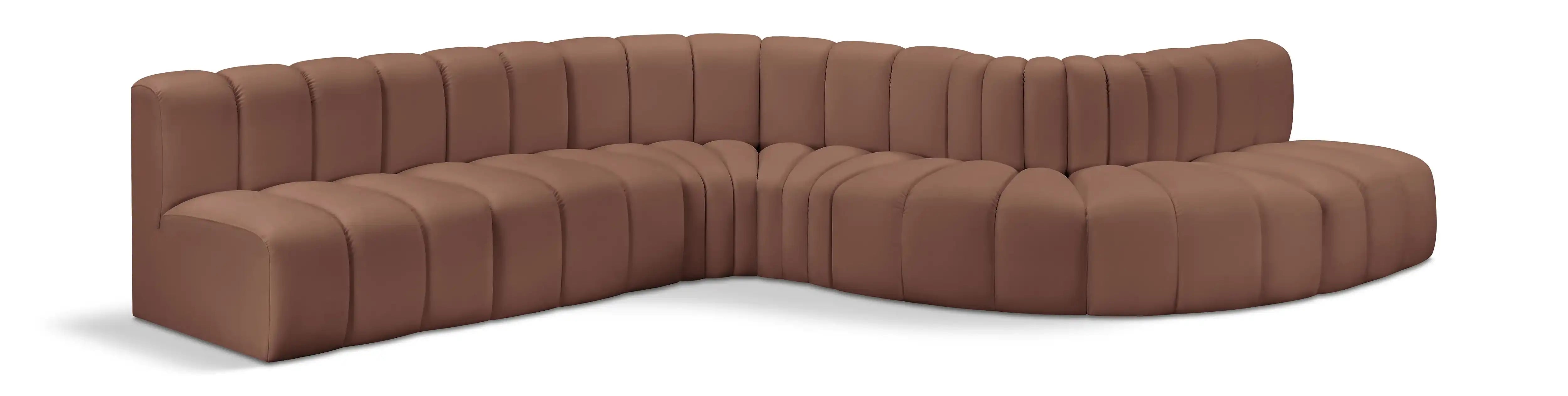 Arc - Faux Leather 7 Piece Modular Sofa - Best Buy Furniture